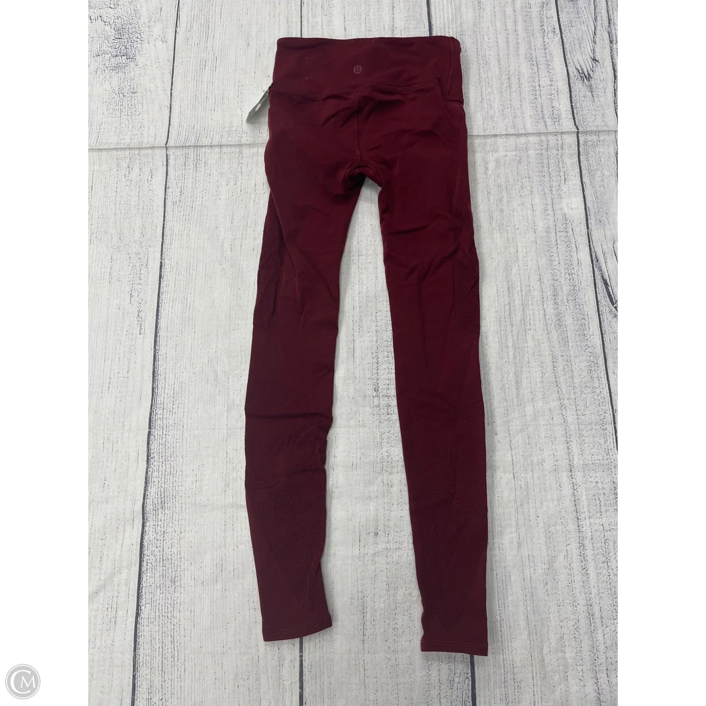 Athletic Leggings By Lululemon In Red, Size: Xs