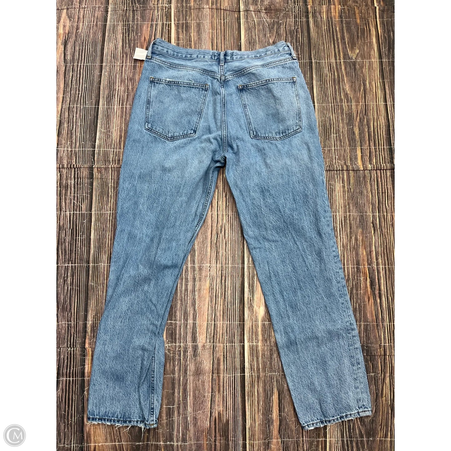 Jeans Straight By Agolde In Blue Denim, Size: 10