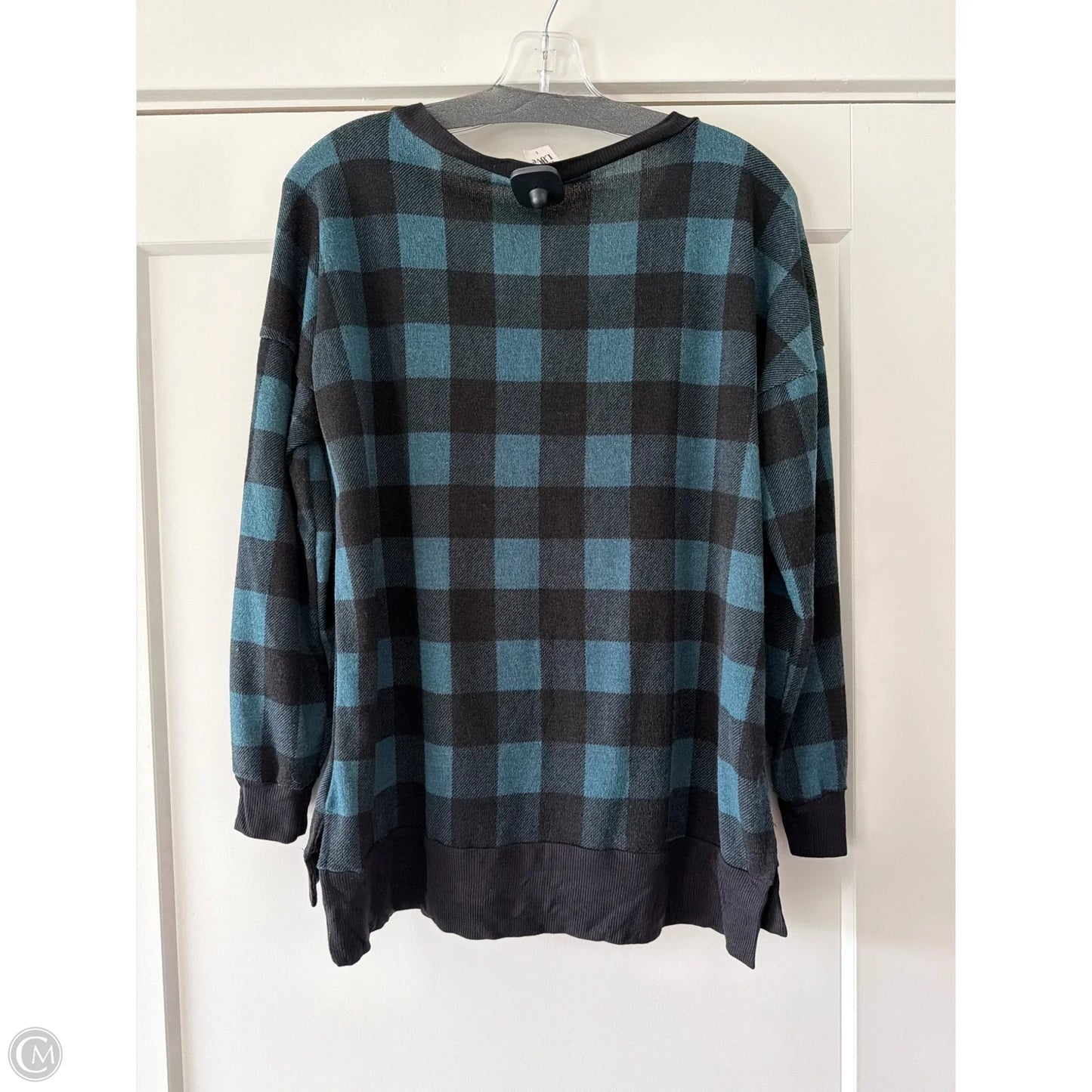 Top Long Sleeve By Sew In Love In Black & Blue, Size: S