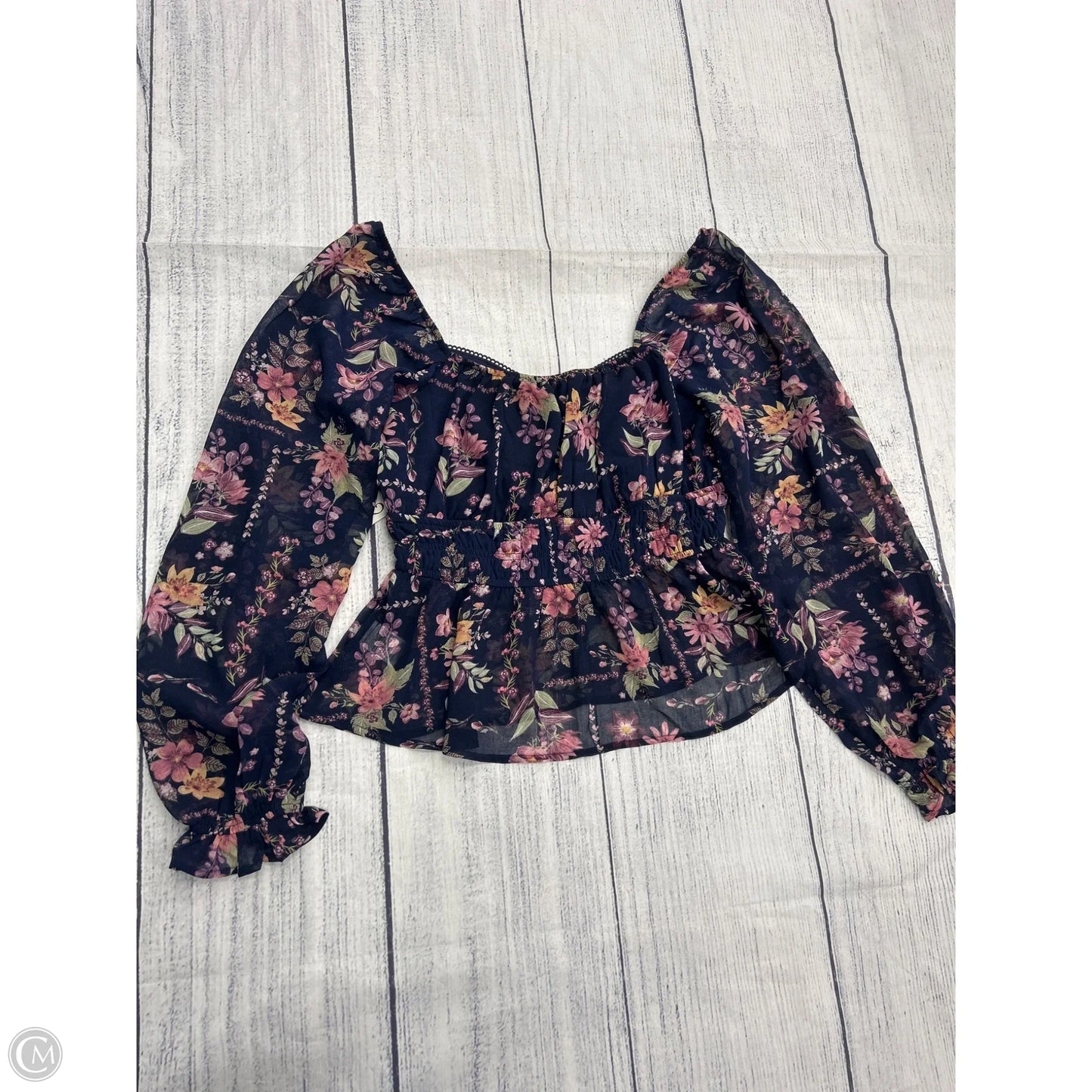 Top Long Sleeve By Trixxi In Purple, Size: M