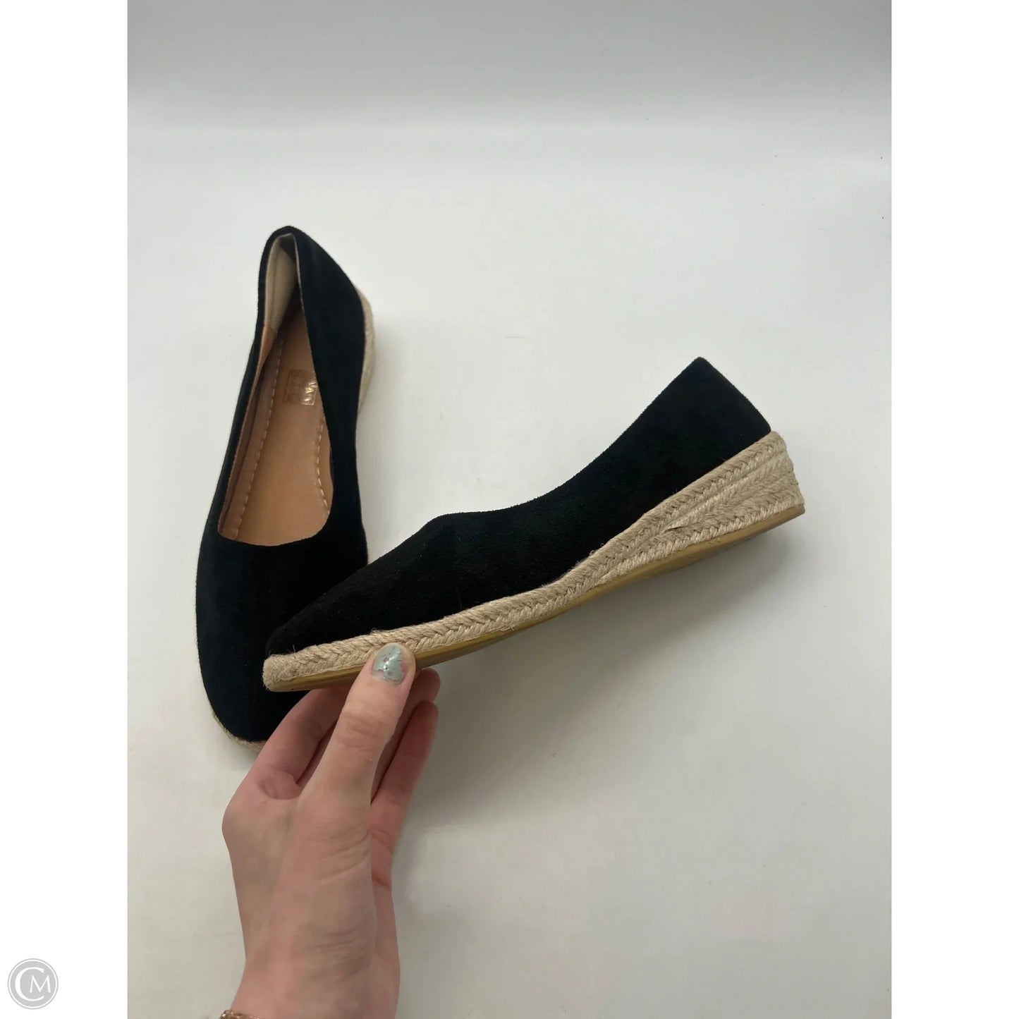 Shoes Heels Wedge By Clothes Mentor In Black, Size: 11