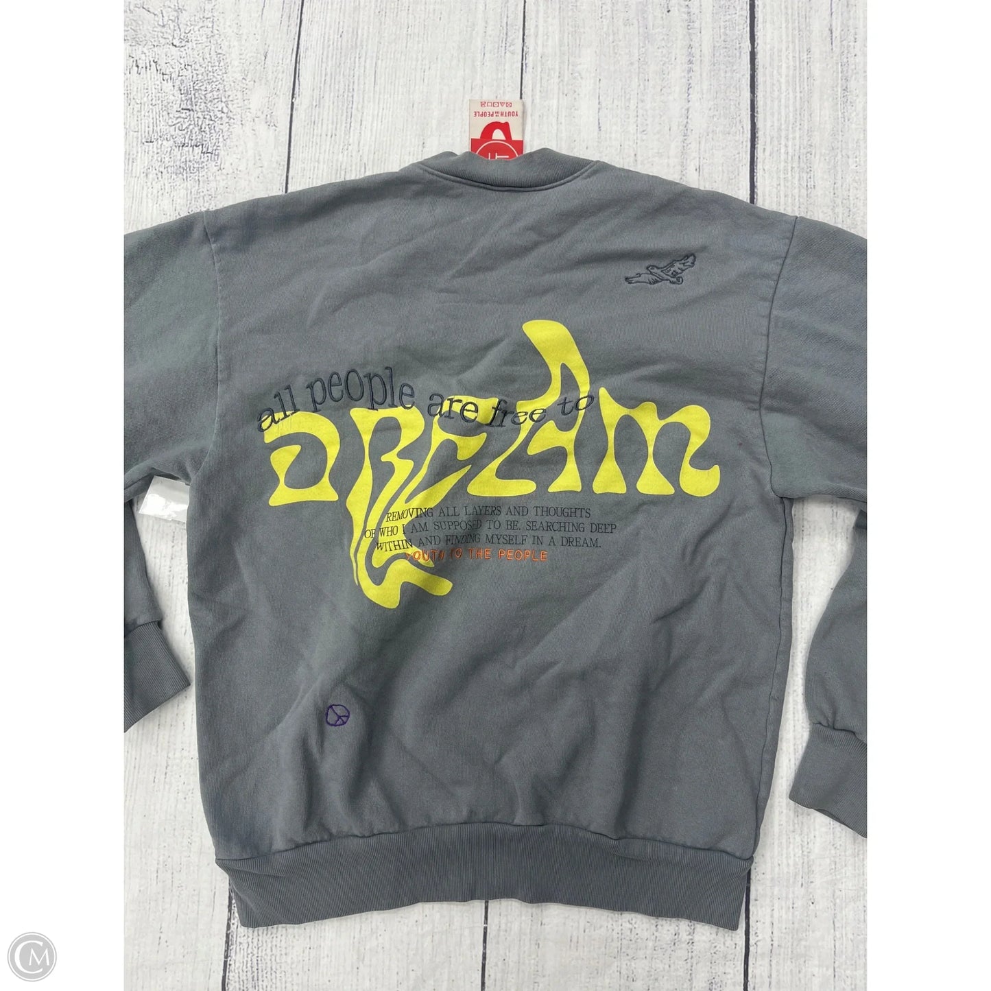 Sweatshirt Crewneck By Cmb In Grey, Size: S