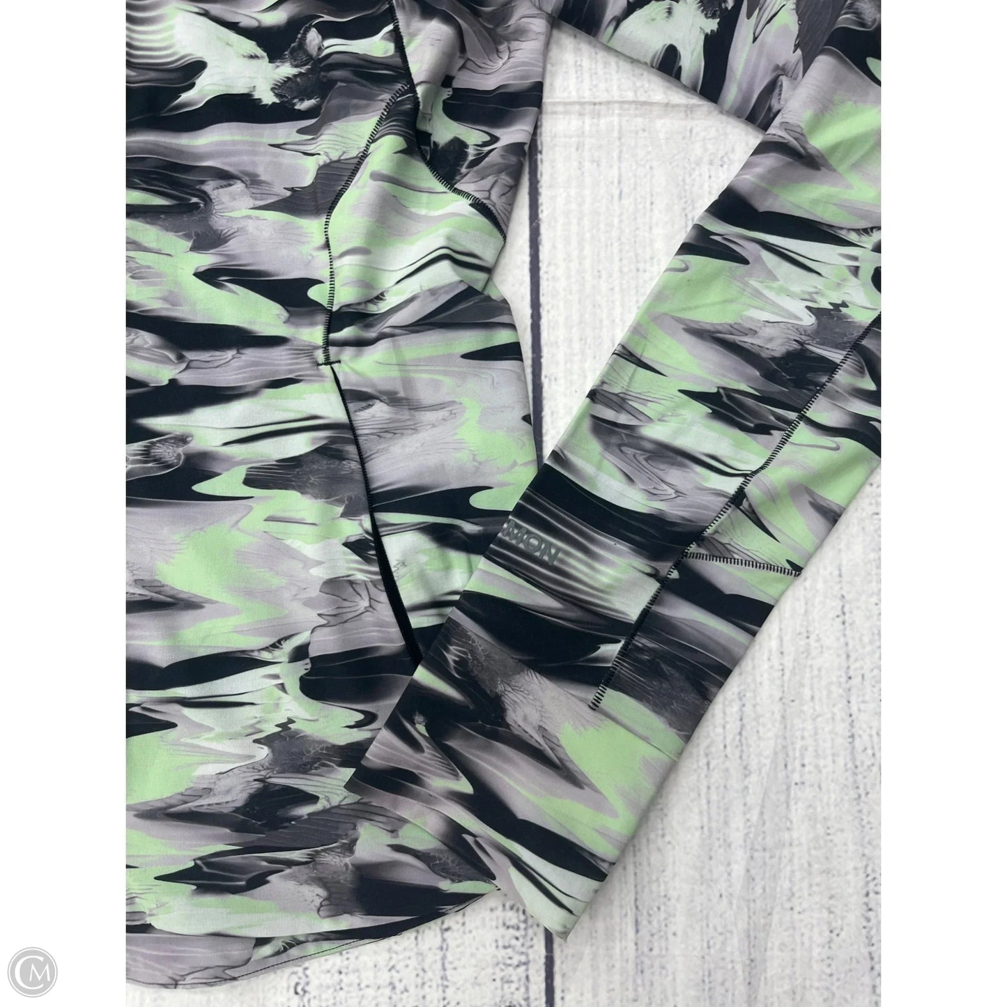 Athletic Jacket By Lululemon In Green & Grey, Size: 4