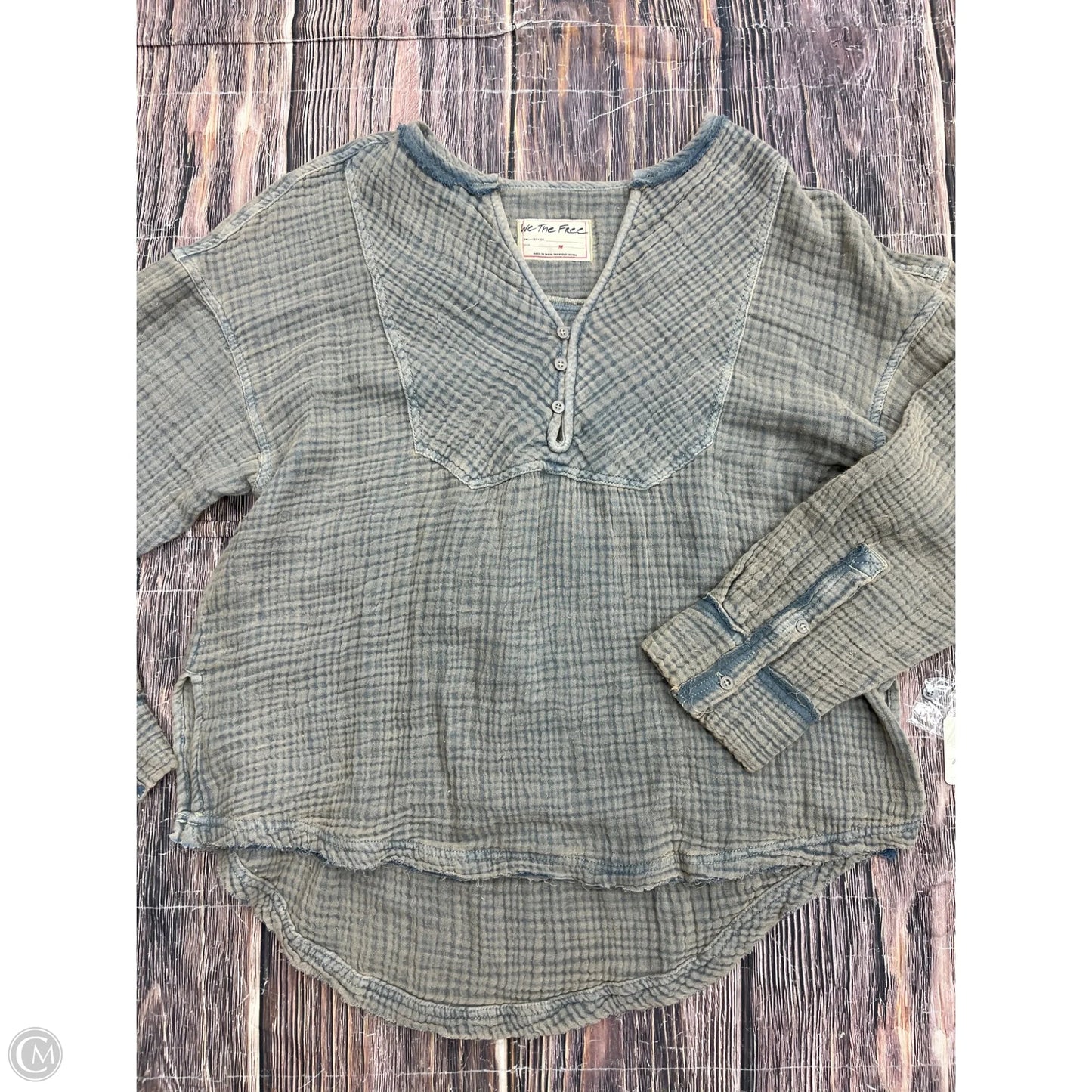 Top Long Sleeve By We The Free In Blue, Size: M