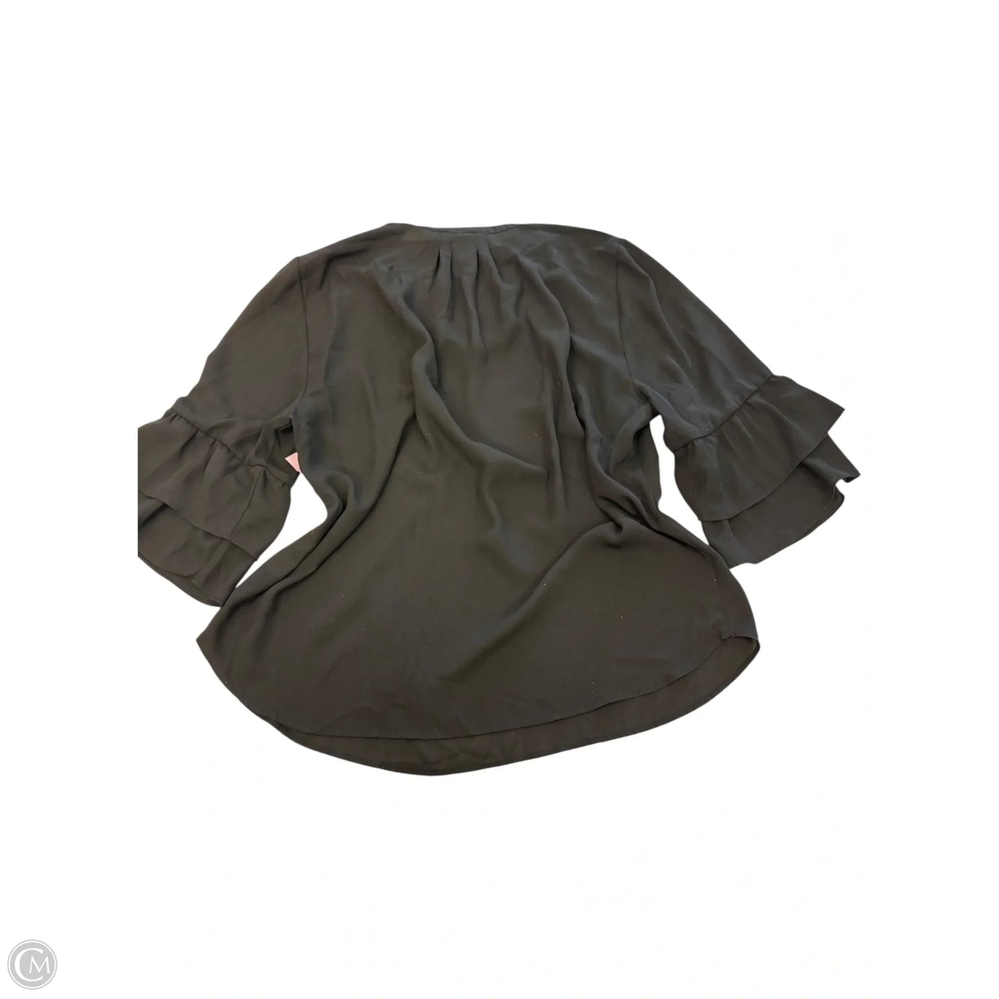 Blouse 3/4 Sleeve By Roz And Ali In Black, Size: Xl