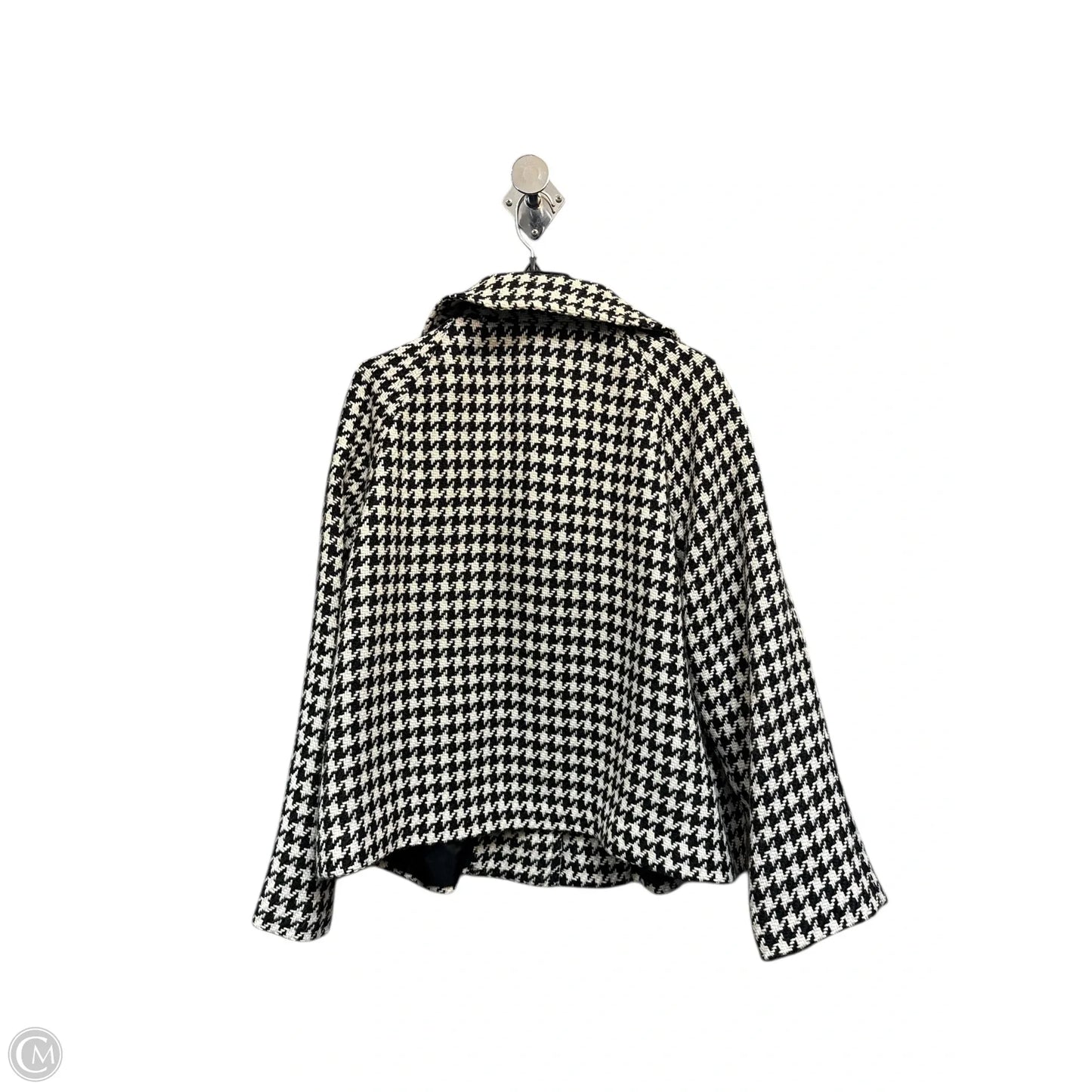 Coat Peacoat By Rafaella In Black & White, Size: 16