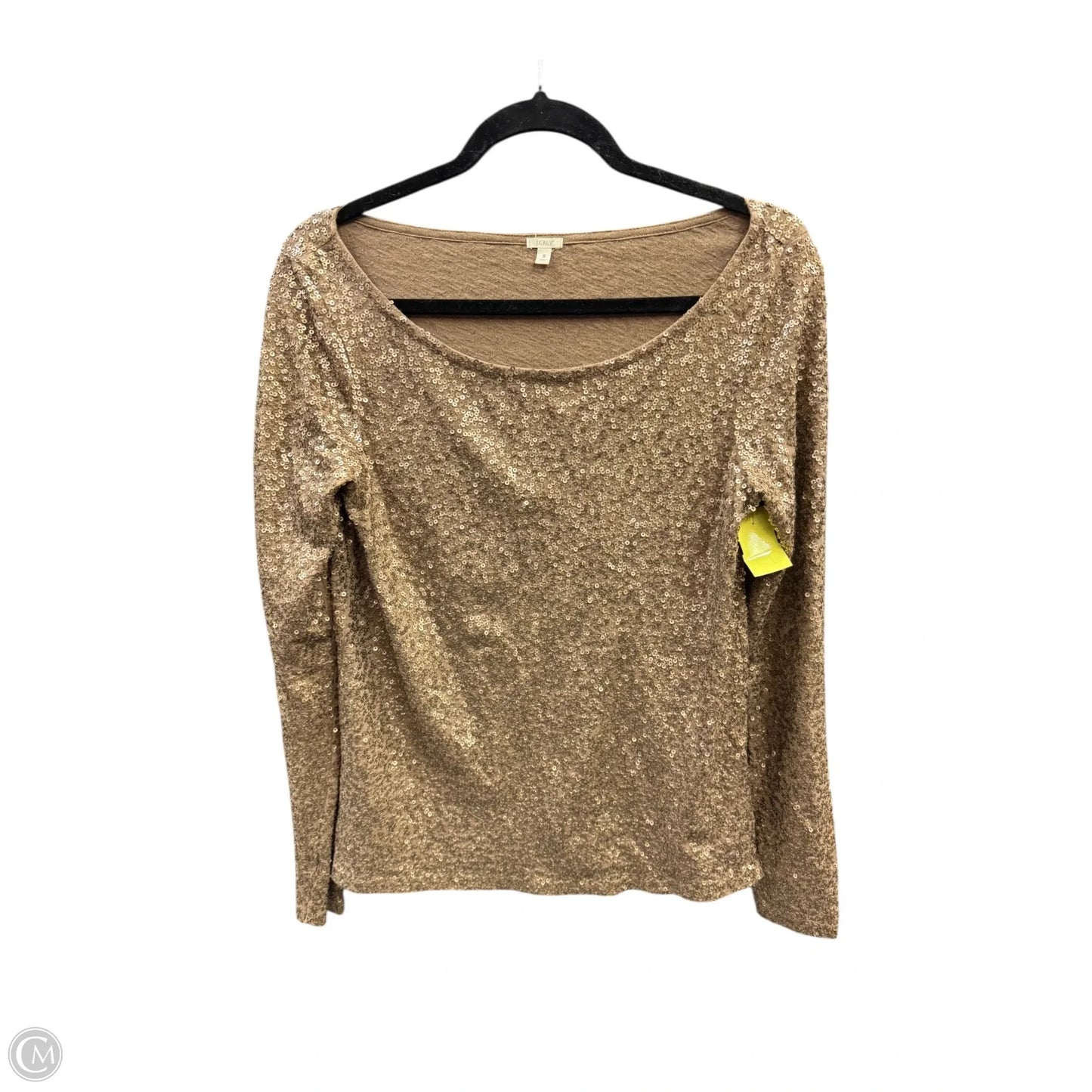 Blouse Long Sleeve By J. Crew In Gold, Size: S