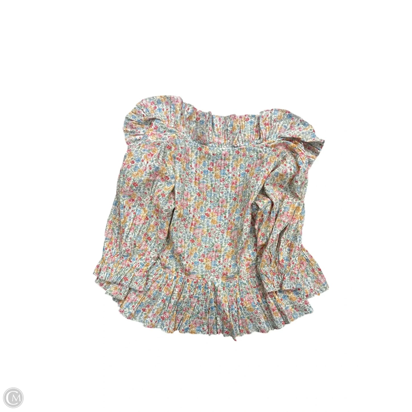 Cardigan By Polo Ralph Lauren In Floral Print, Size: L