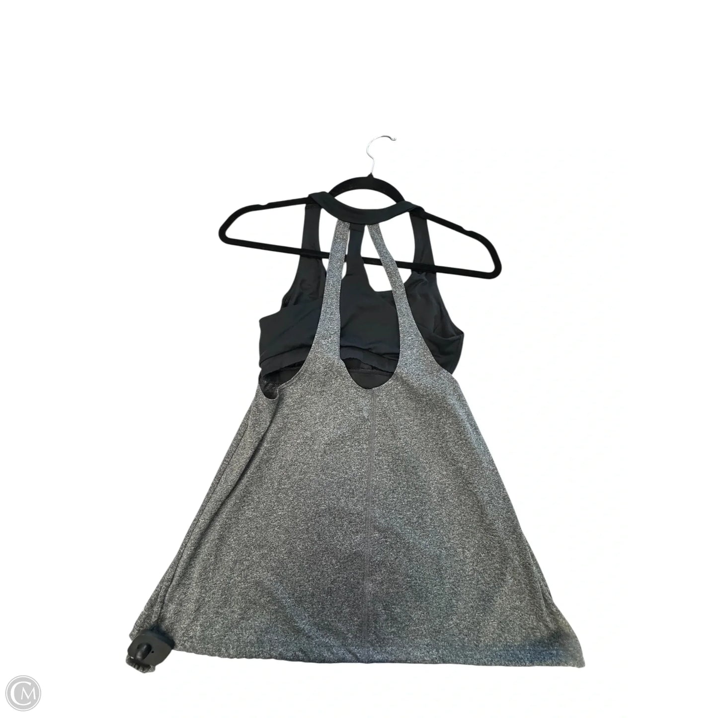 Athletic Tank Top By Champion In Black & Grey, Size: M