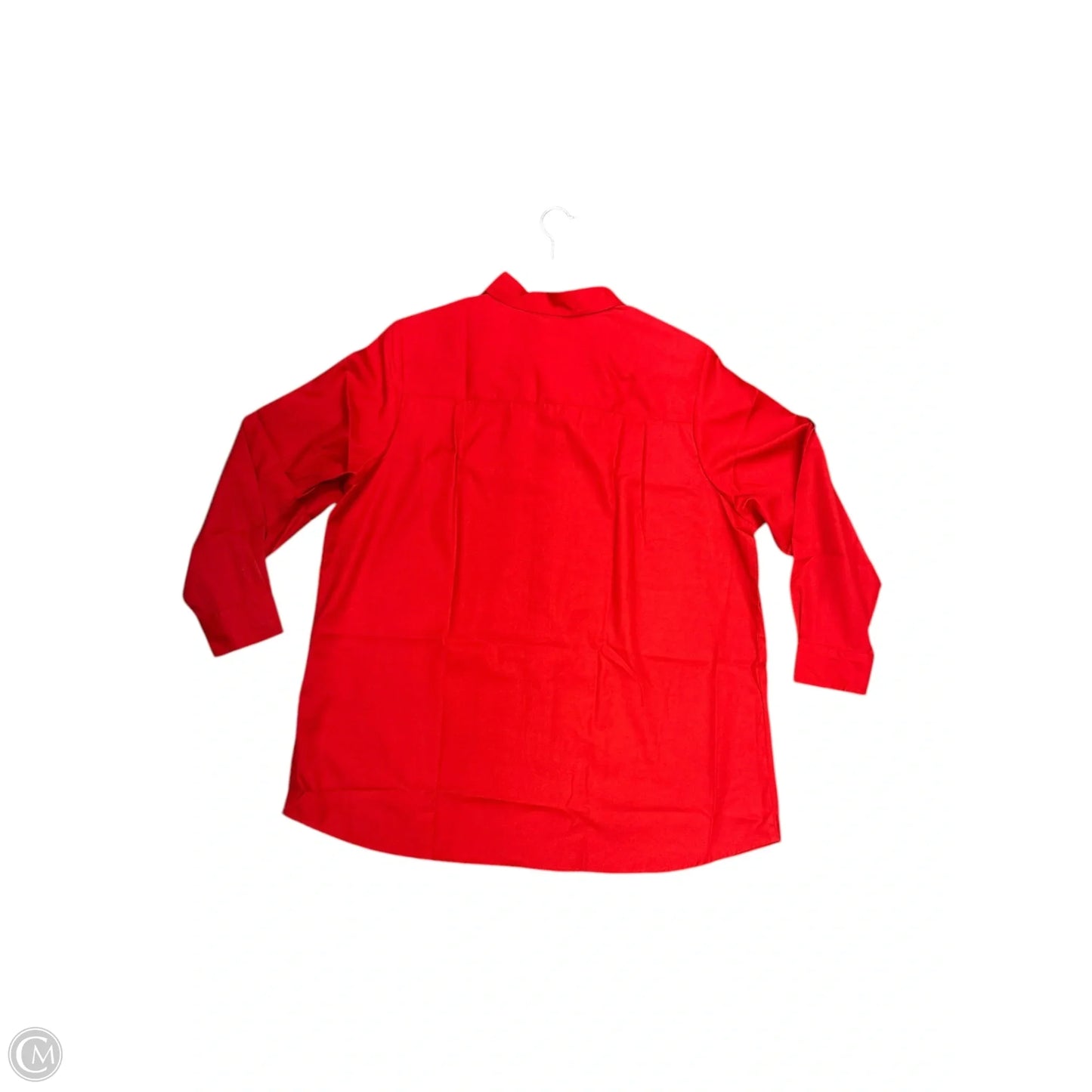 Blouse Long Sleeve By Blair In Red, Size: 2x