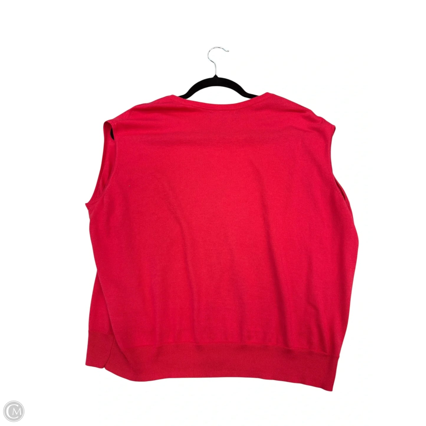 Vest Sweater By Banana Republic In Pink, Size: L