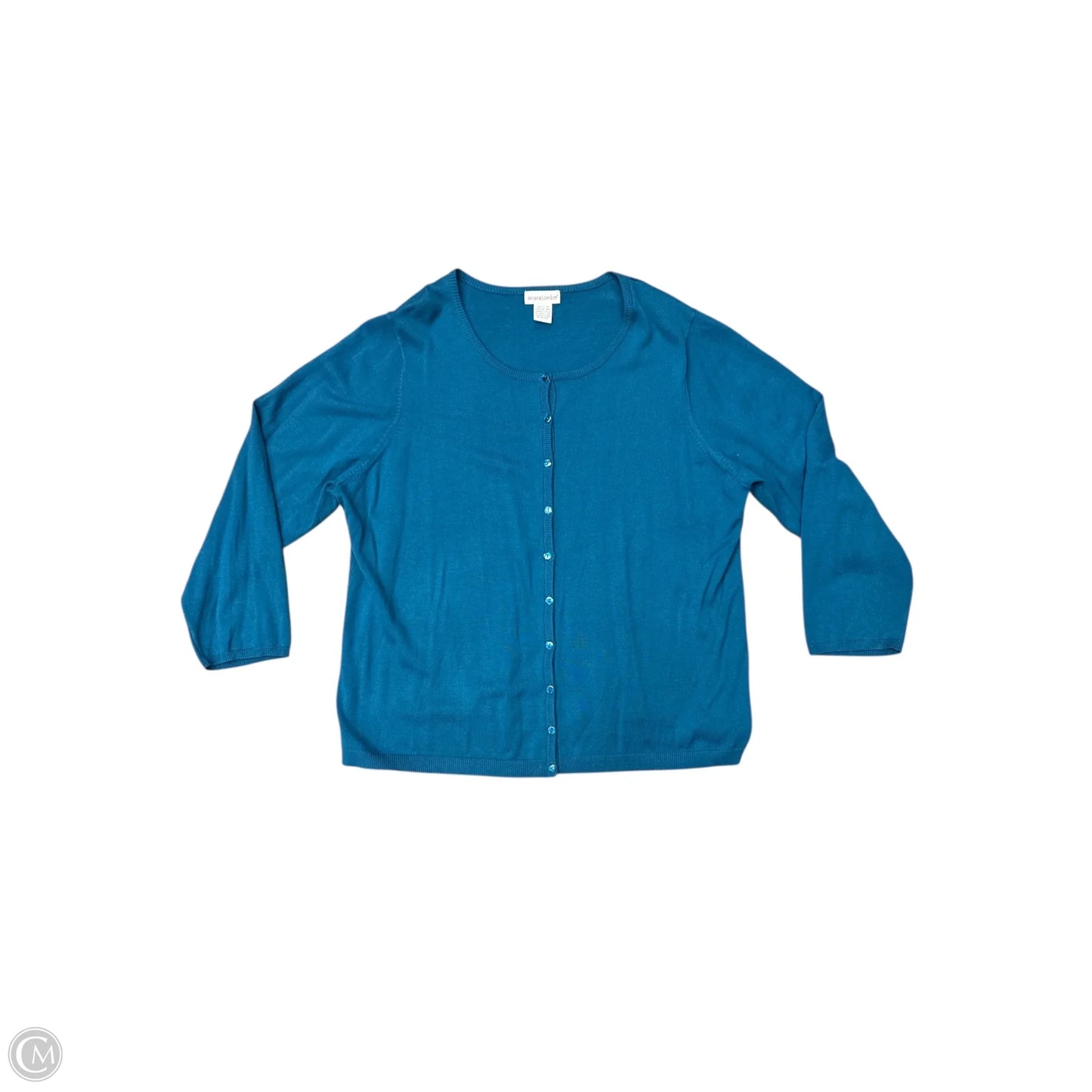 Cardigan By Jessica London In Blue, Size: 3x