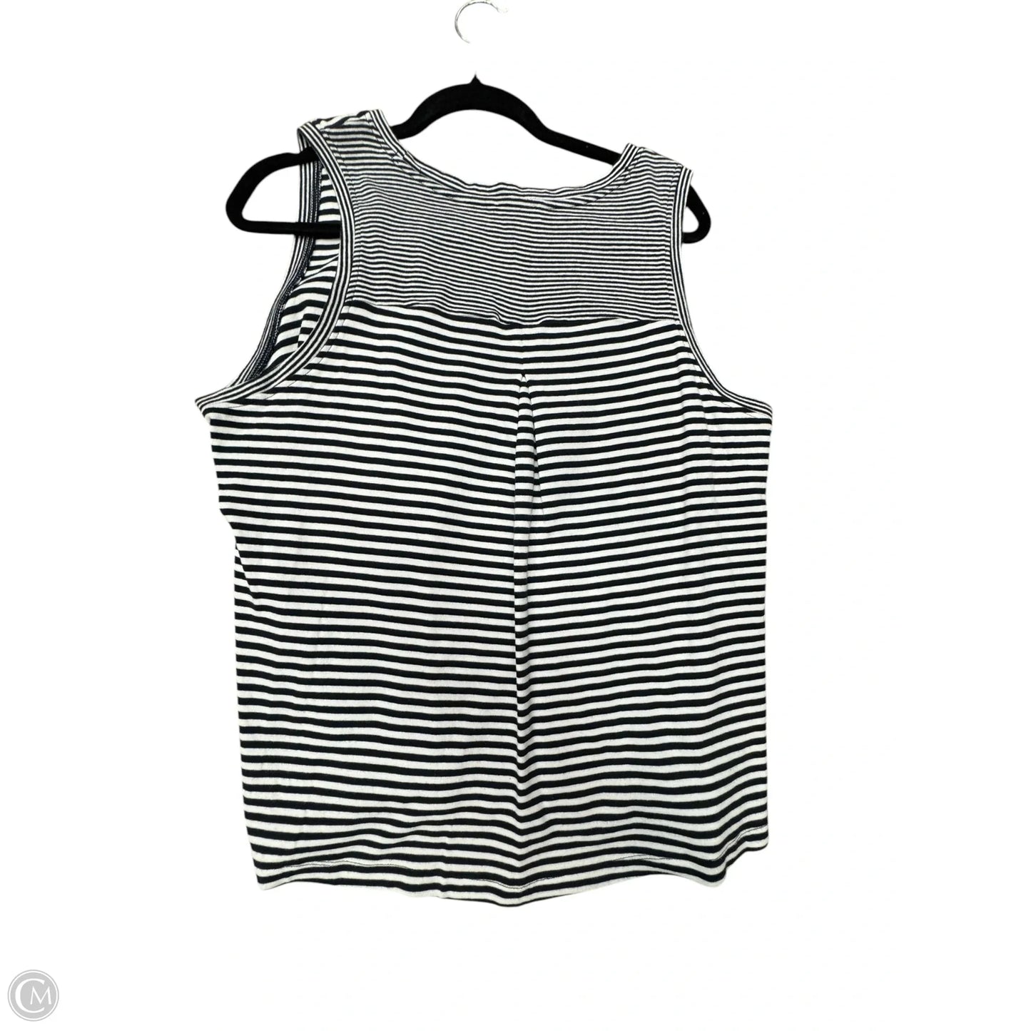 Top Sleeveless By Jones New York In Black & White, Size: Xl