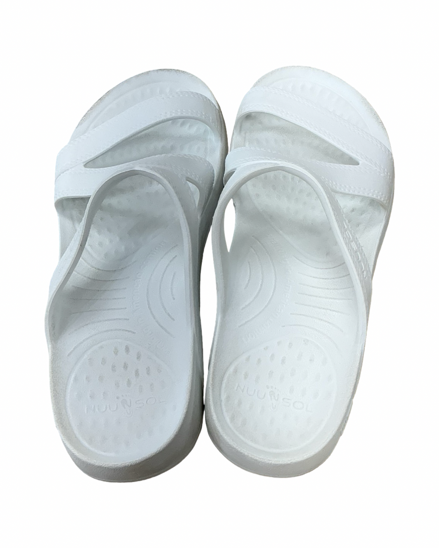 Sandals Flats By Clothes Mentor In White, Size:8