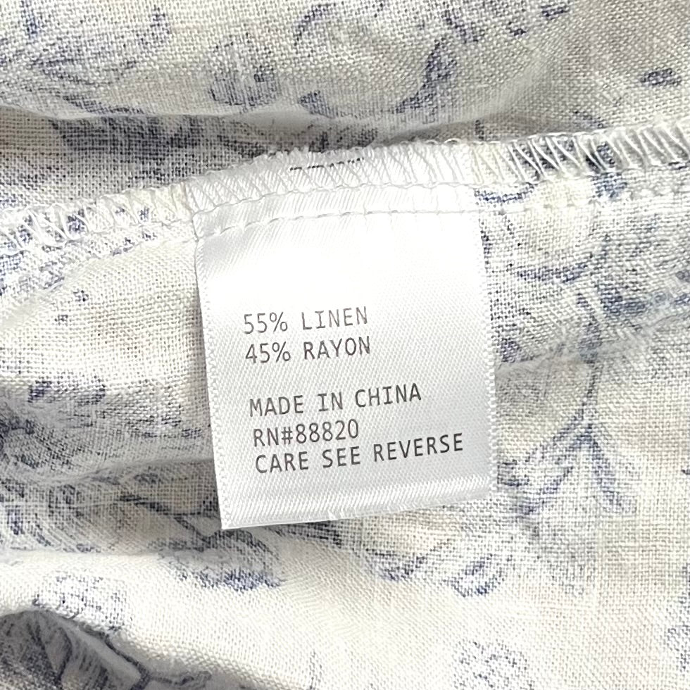 Top 3/4 Sleeve By Cynthia Rowley In Blue & White, Size: M