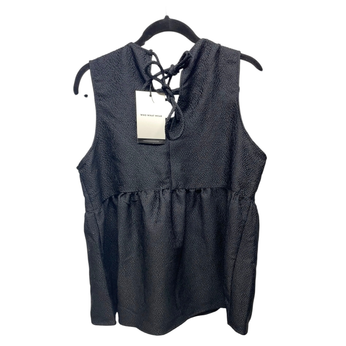 Top Sleeveless By Who What Wear In Black, Size: L