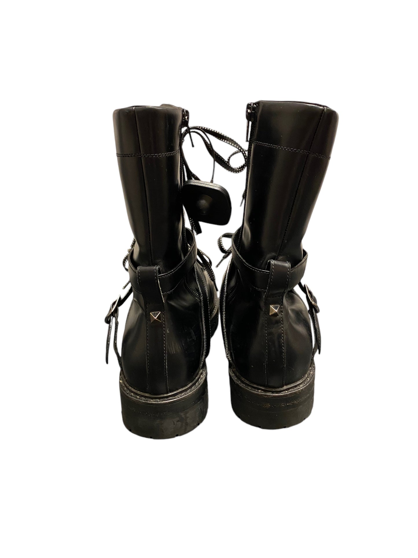 Boots Luxury Designer By Valentino-garavani In Black, Size: 9.5