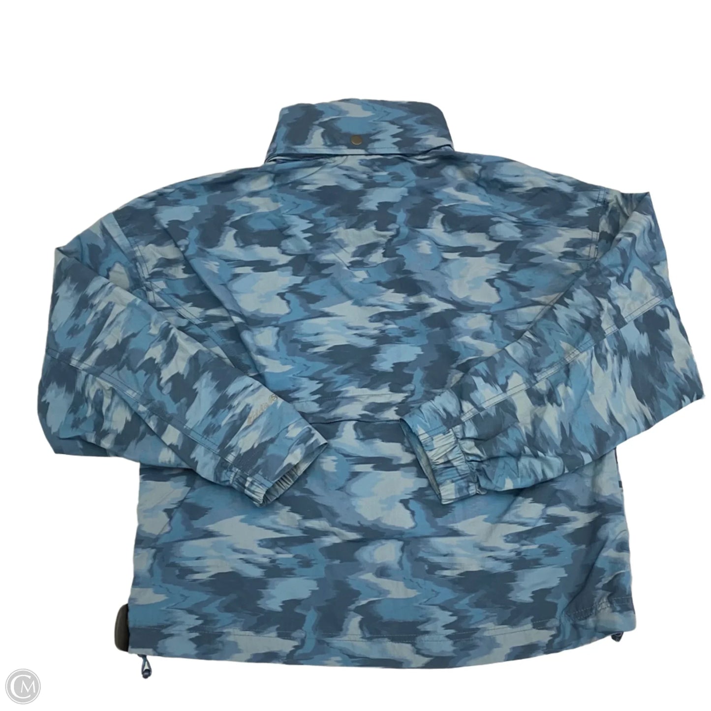 Jacket Windbreaker By Eddie Bauer In Blue, Size: S