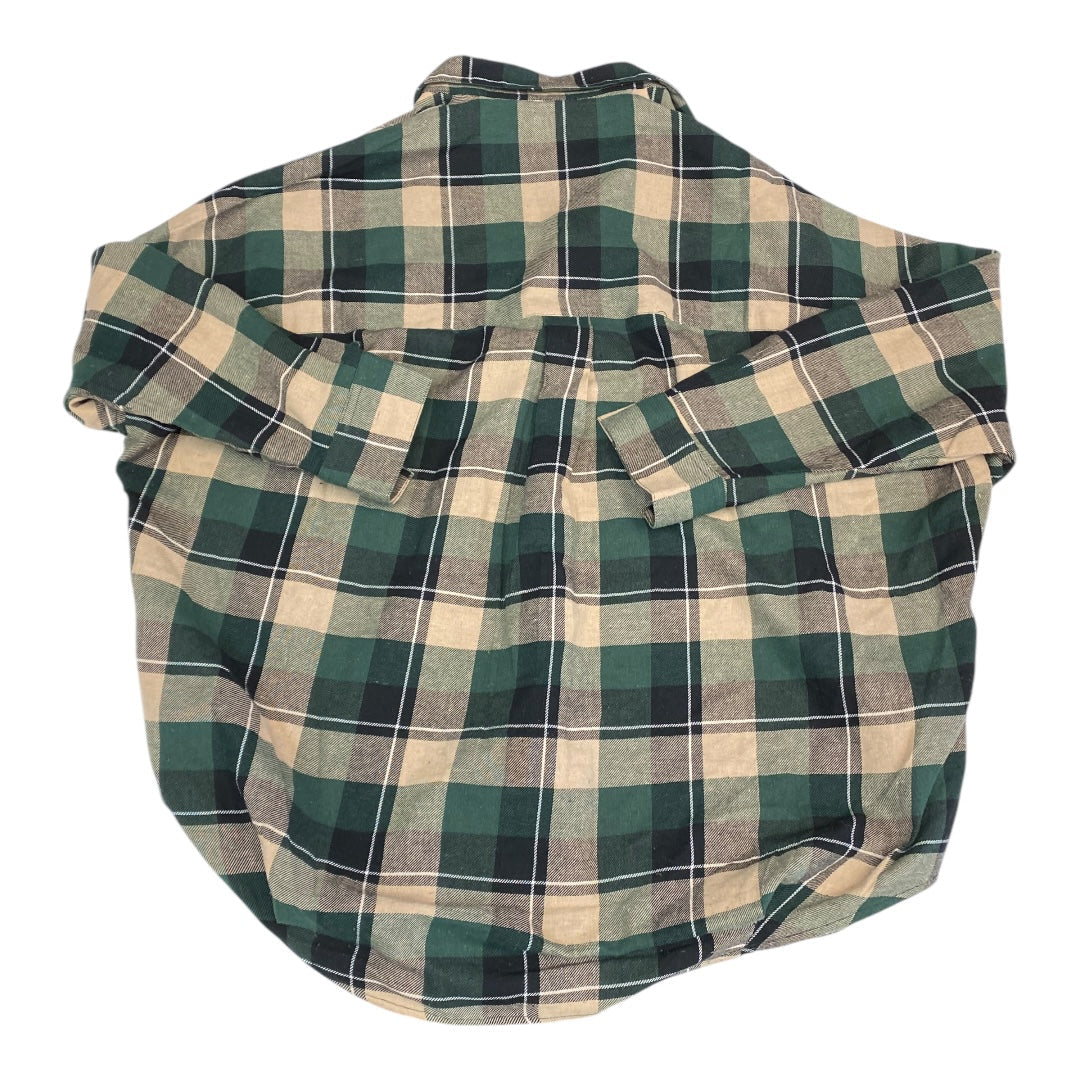 Top Long Sleeve By French Connection In Green & Tan, Size: Xs