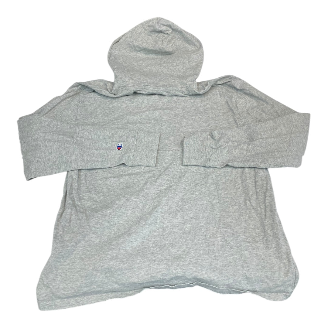 Athletic Top Long Sleeve Hoodie By Champion In Grey, Size: Xl