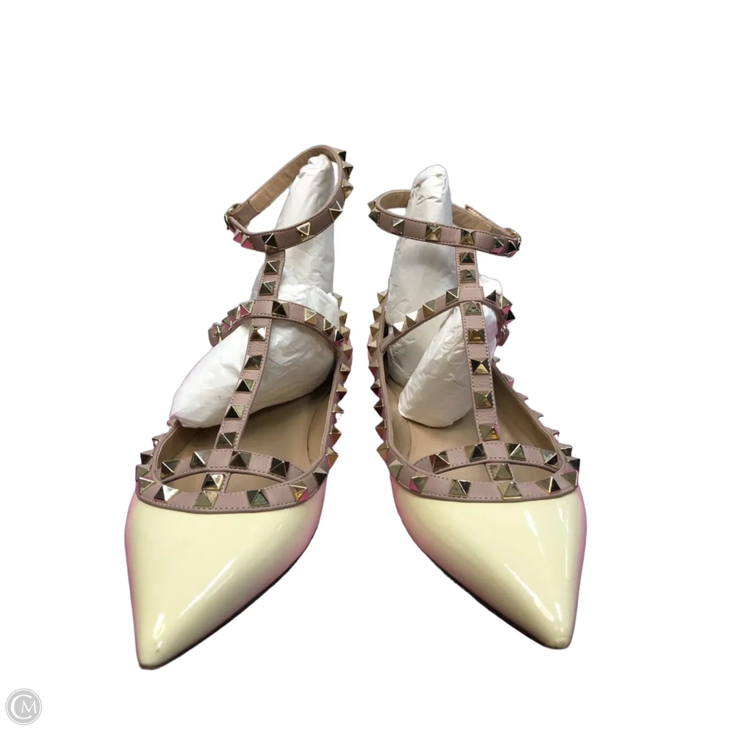 Shoes Luxury Designer By Valentino-garavani In Cream, Size: 8.5
