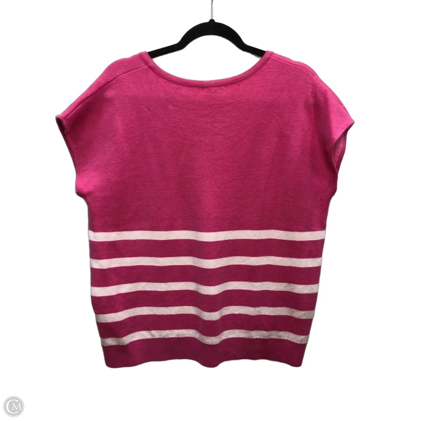 Sweater Short Sleeve By Mary Square In Pink, Size: L