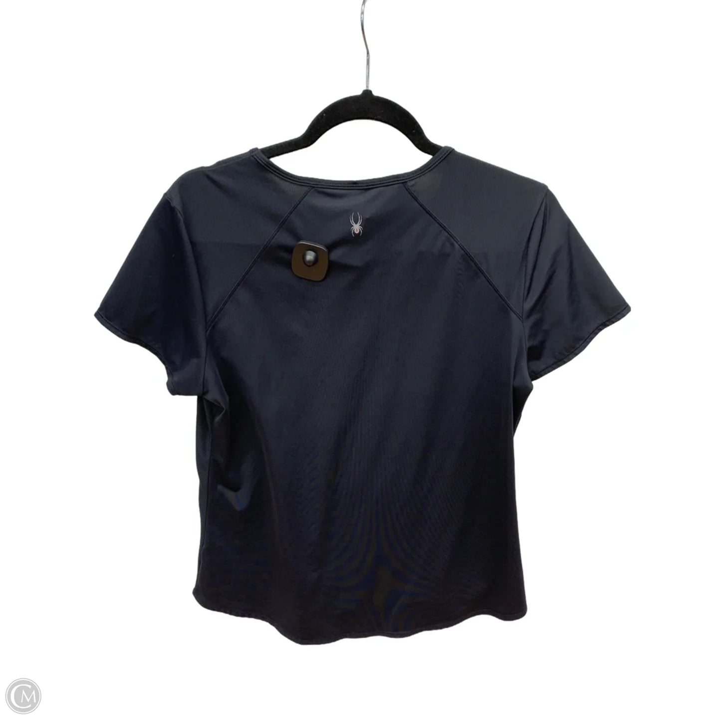 Athletic Top Short Sleeve By Spyder In Black, Size: L