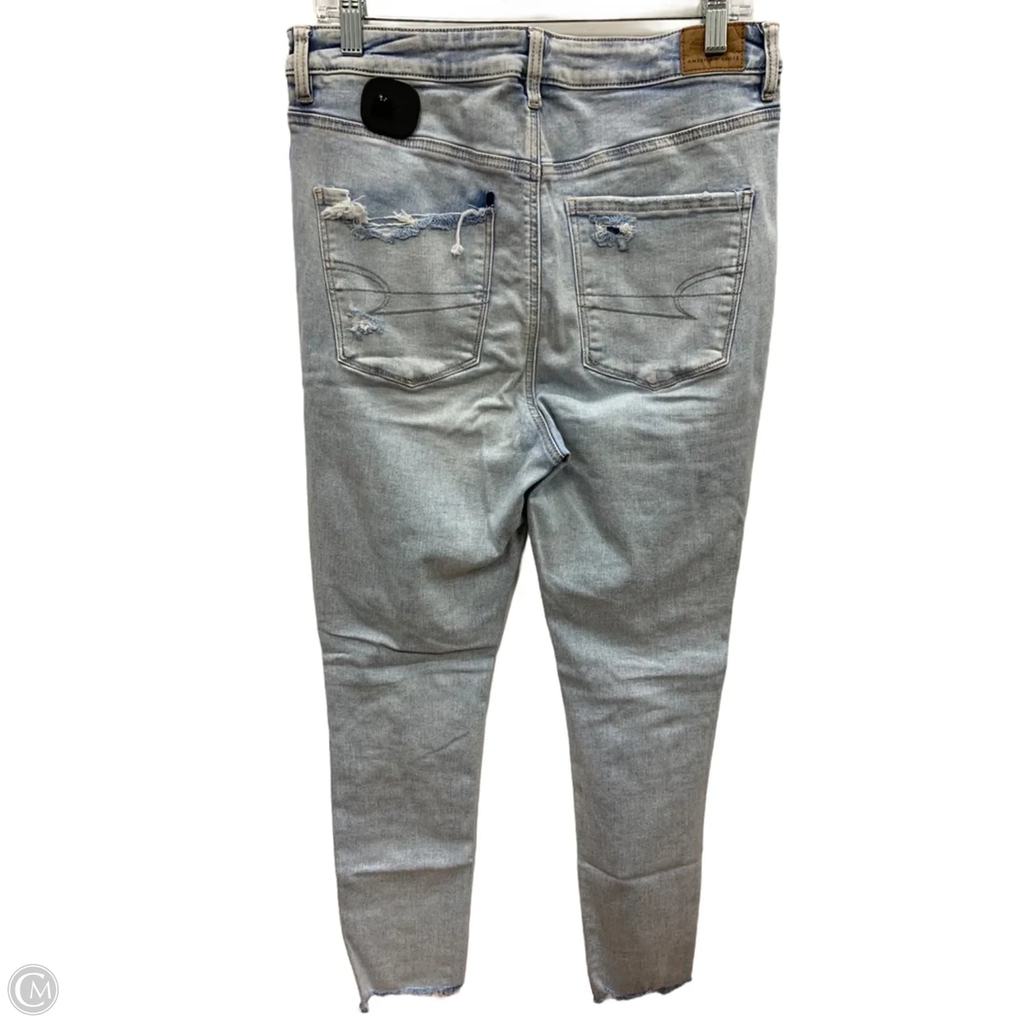 Jeans Skinny By American Eagle In Blue Denim, Size: 14