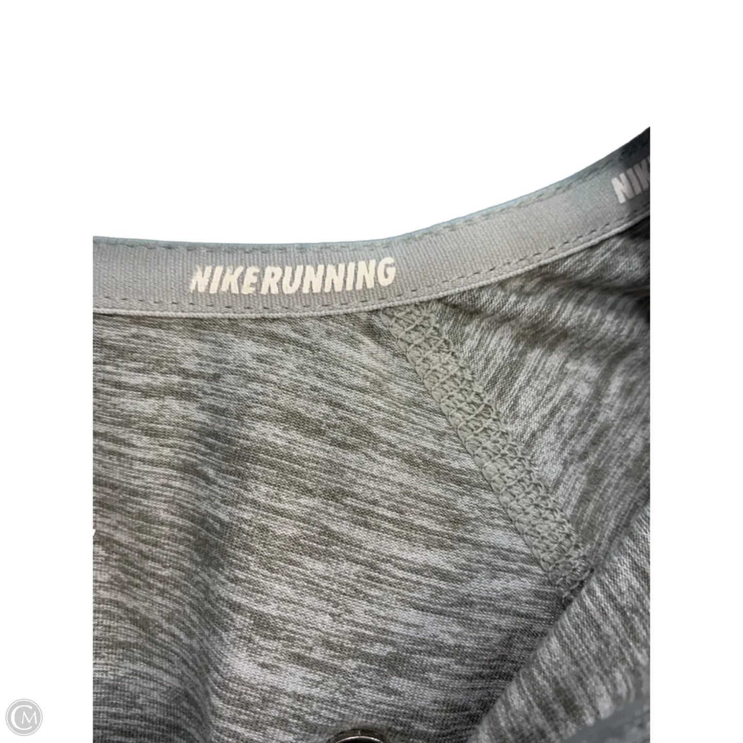 Athletic Top Long Sleeve Collar By Nike Apparel In Grey, Size: Xs