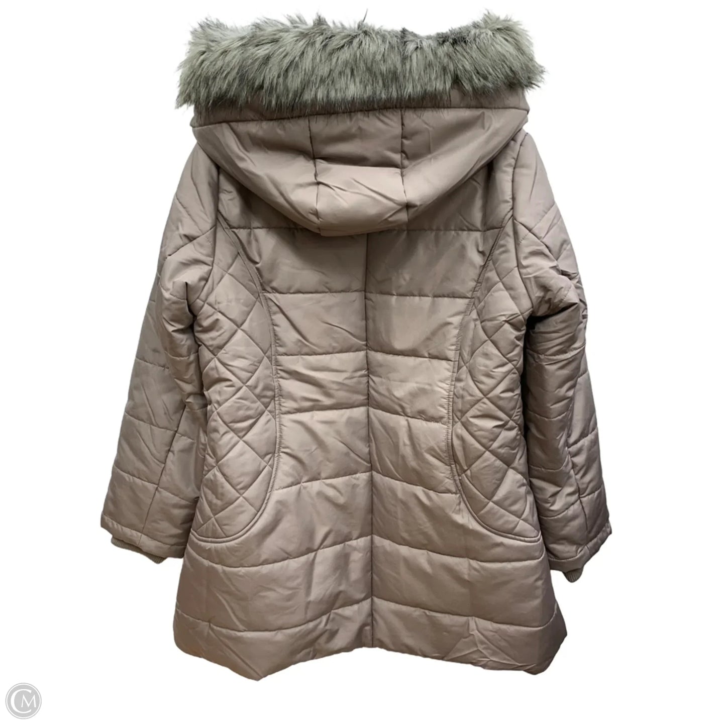 Coat Puffer & Quilted By Susan Graver In Grey, Size: L