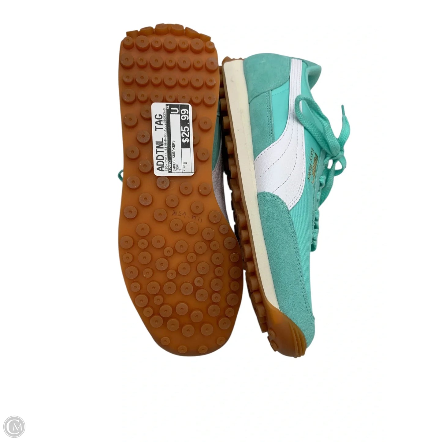 Shoes Sneakers By Puma In Teal, Size: 9