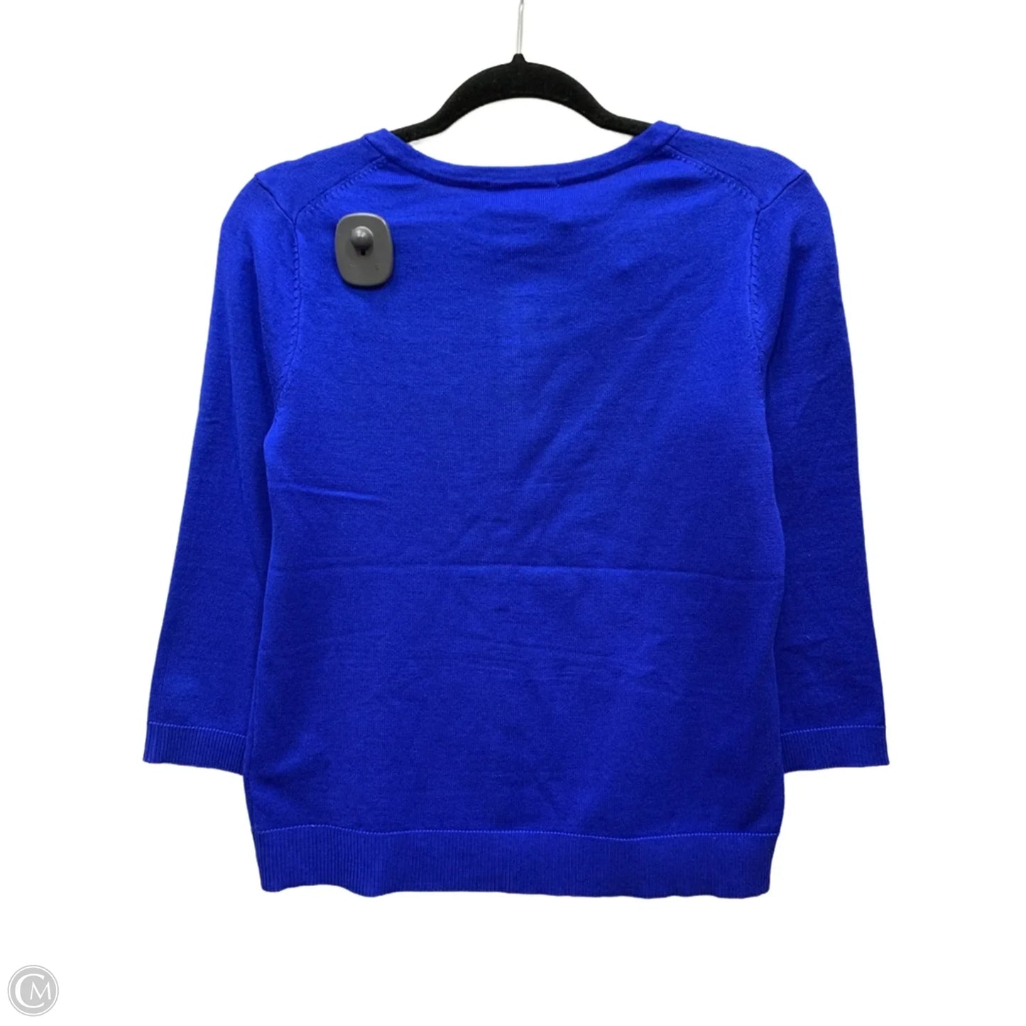Sweater Cardigan By Cable And Gauge In Blue, Size: S