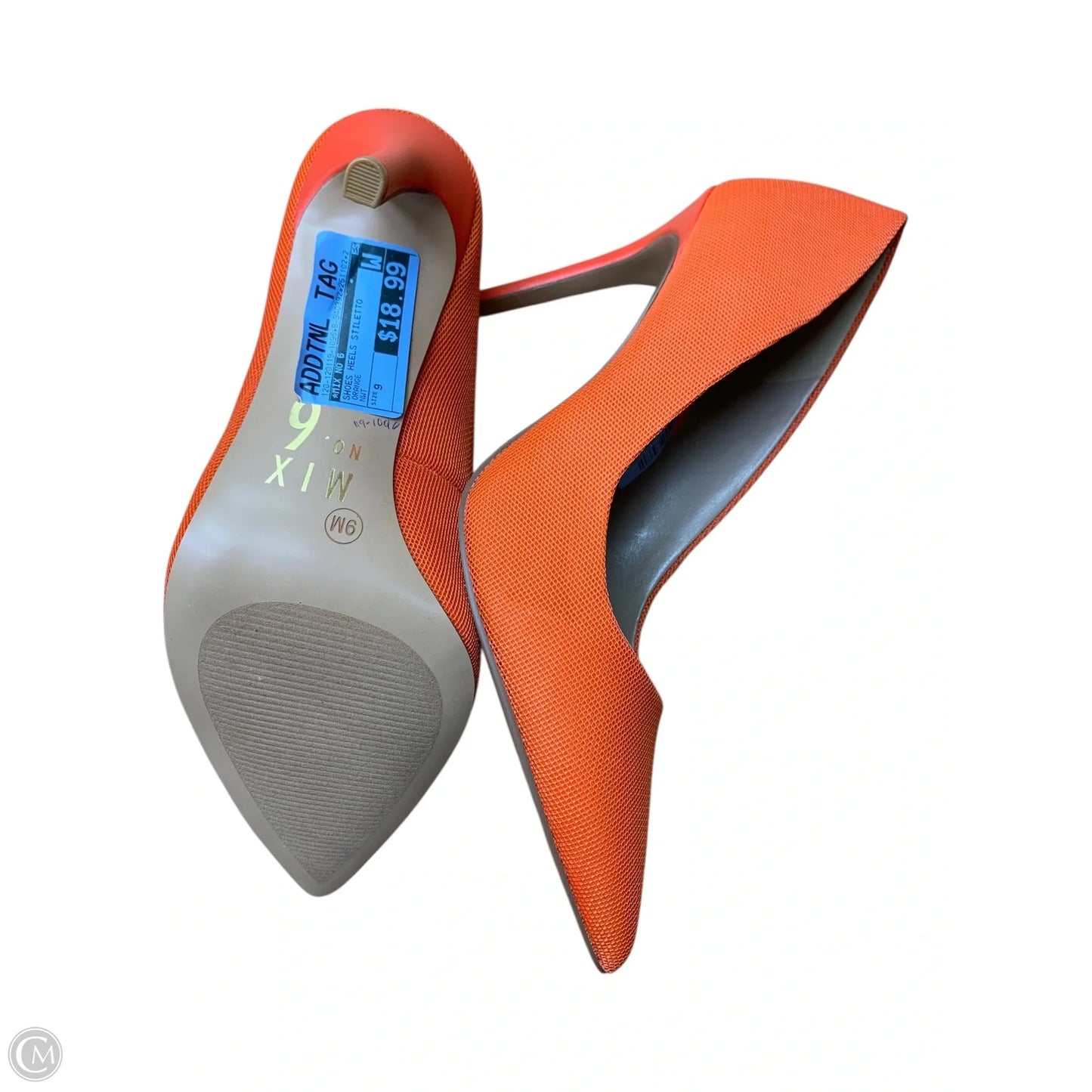 Shoes Heels Stiletto By Mix No 6 In Orange, Size: 9