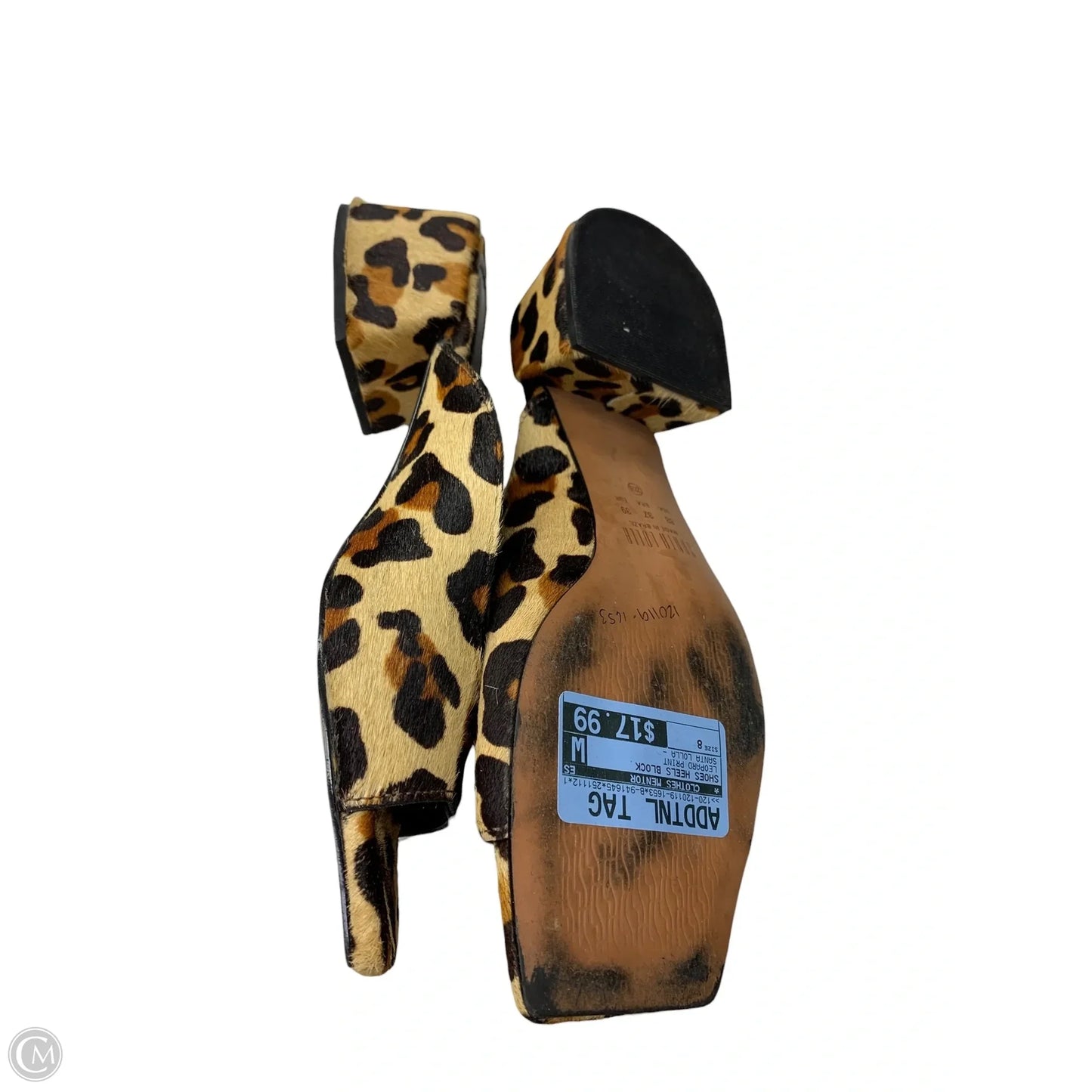Shoes Heels Block By Clothes Mentor In Leopard Print, Size: 8