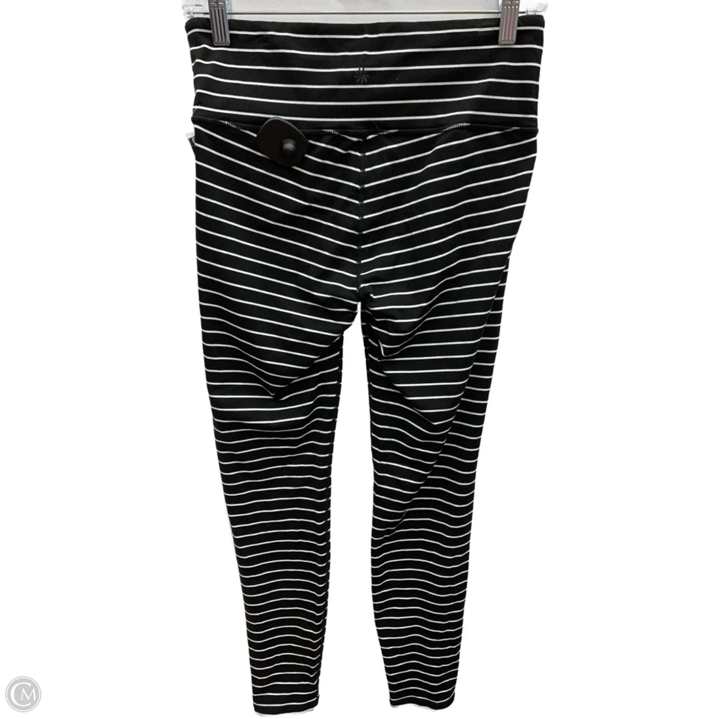 Athletic Leggings By Athleta In Striped Pattern, Size: M