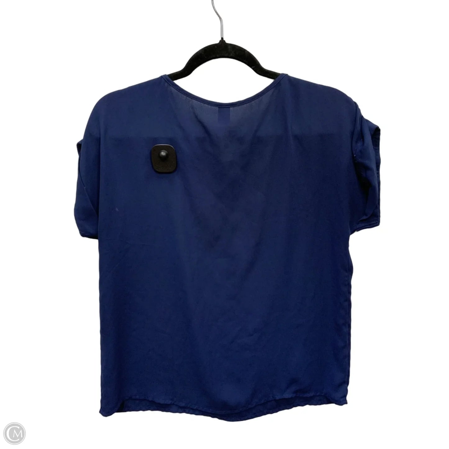 Blouse Short Sleeve By Shein In Blue, Size: S