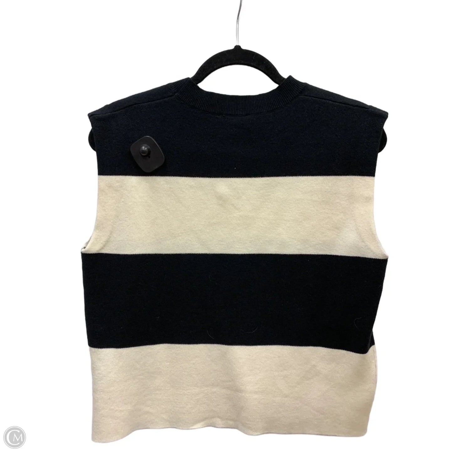 Sweater Short Sleeve By Entro In Striped Pattern, Size: S