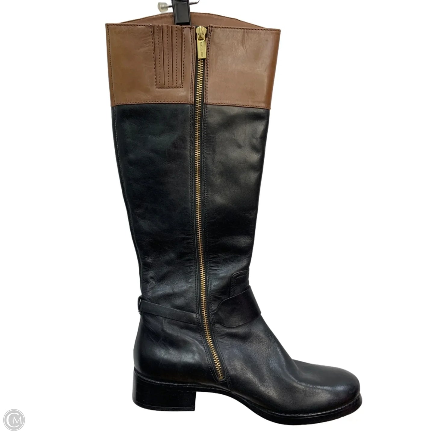 Boots Knee Heels By Michael By Michael Kors In Black & Brown, Size: 10
