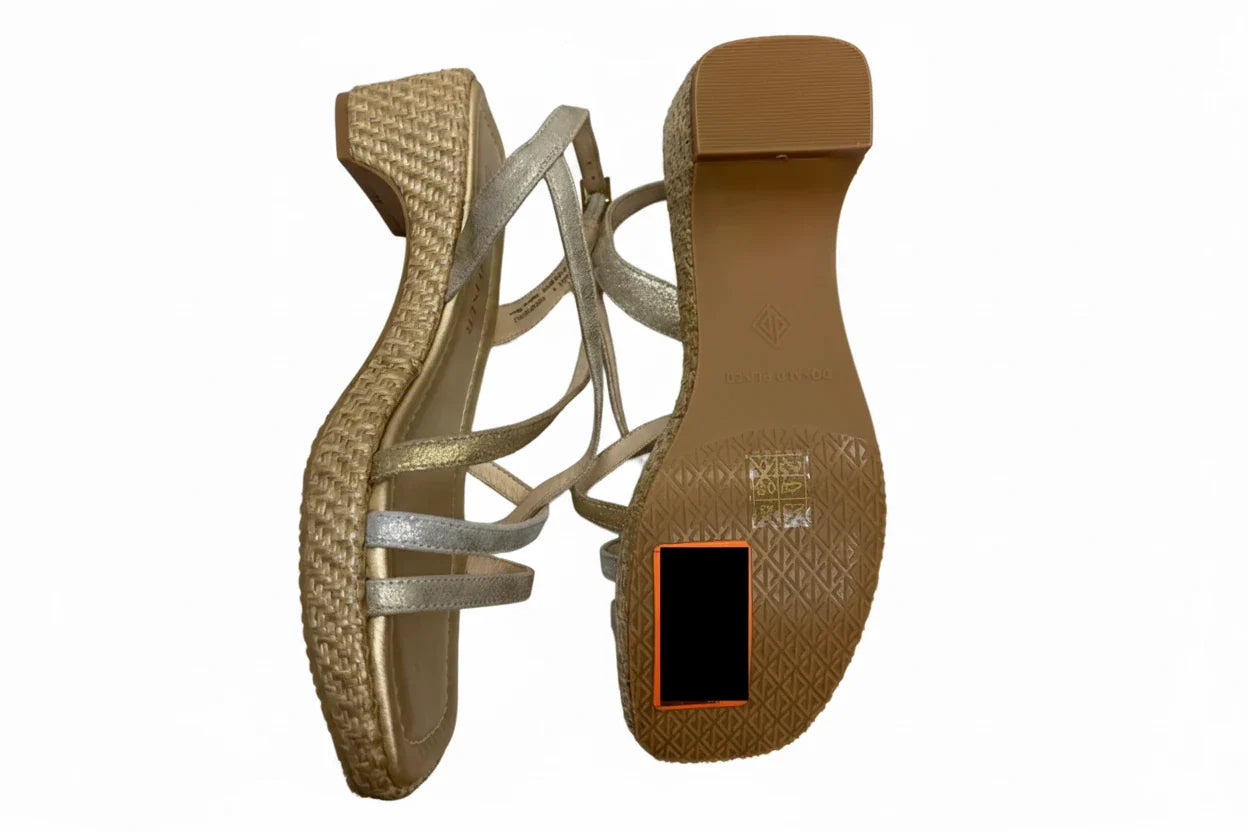 Sandals Flats By Donald Pliner In Gold & Silver, Size: 6
