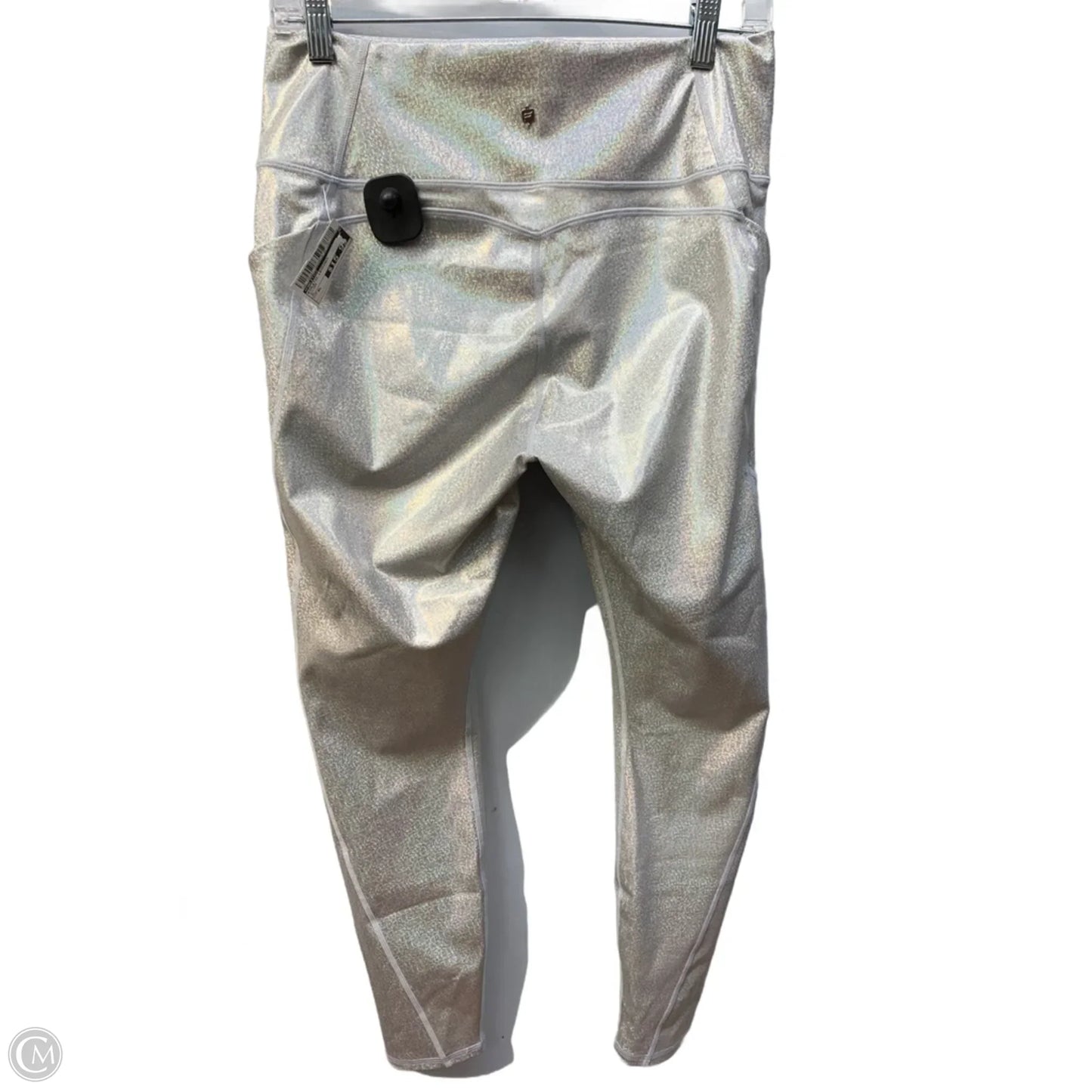 Athletic Leggings By Fabletics In Silver, Size: Xl