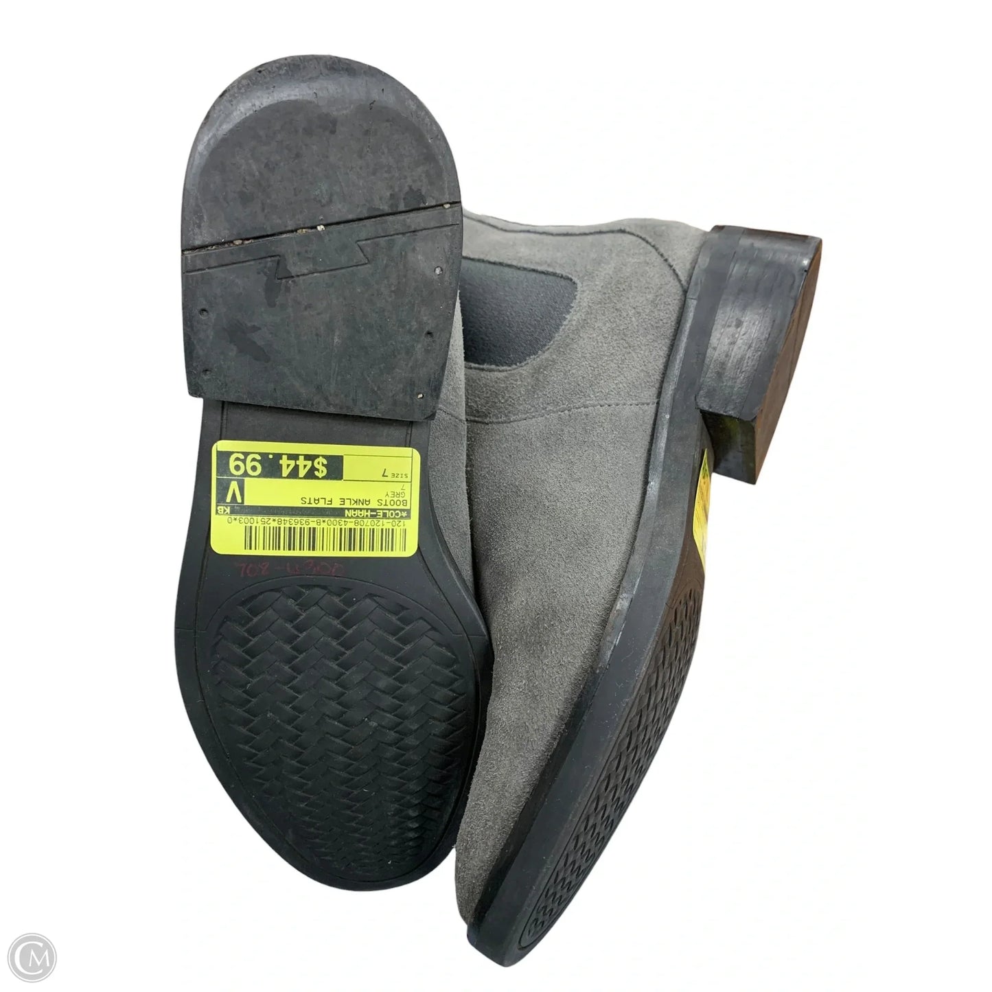 Boots Ankle Flats By Cole-haan In Grey, Size: 7