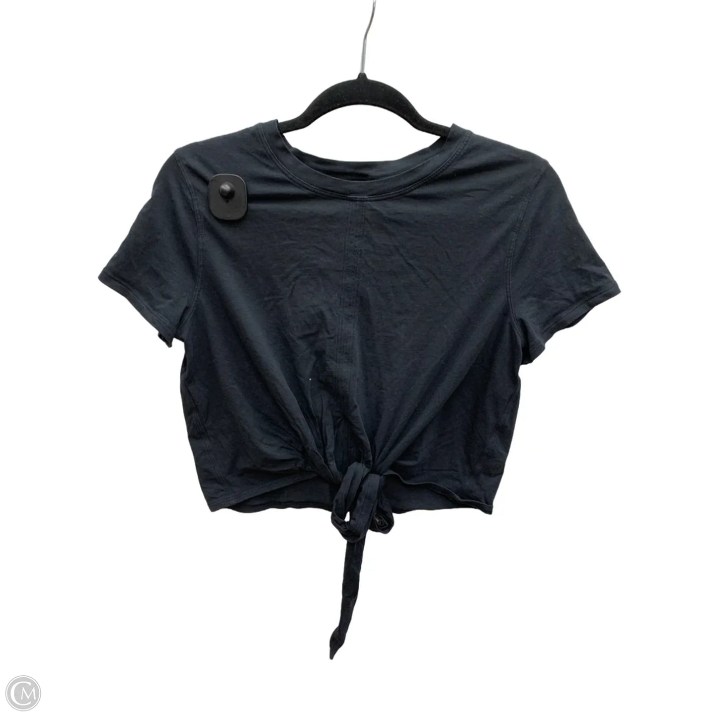 Athletic Top Short Sleeve By Lululemon In Black, Size: Xs