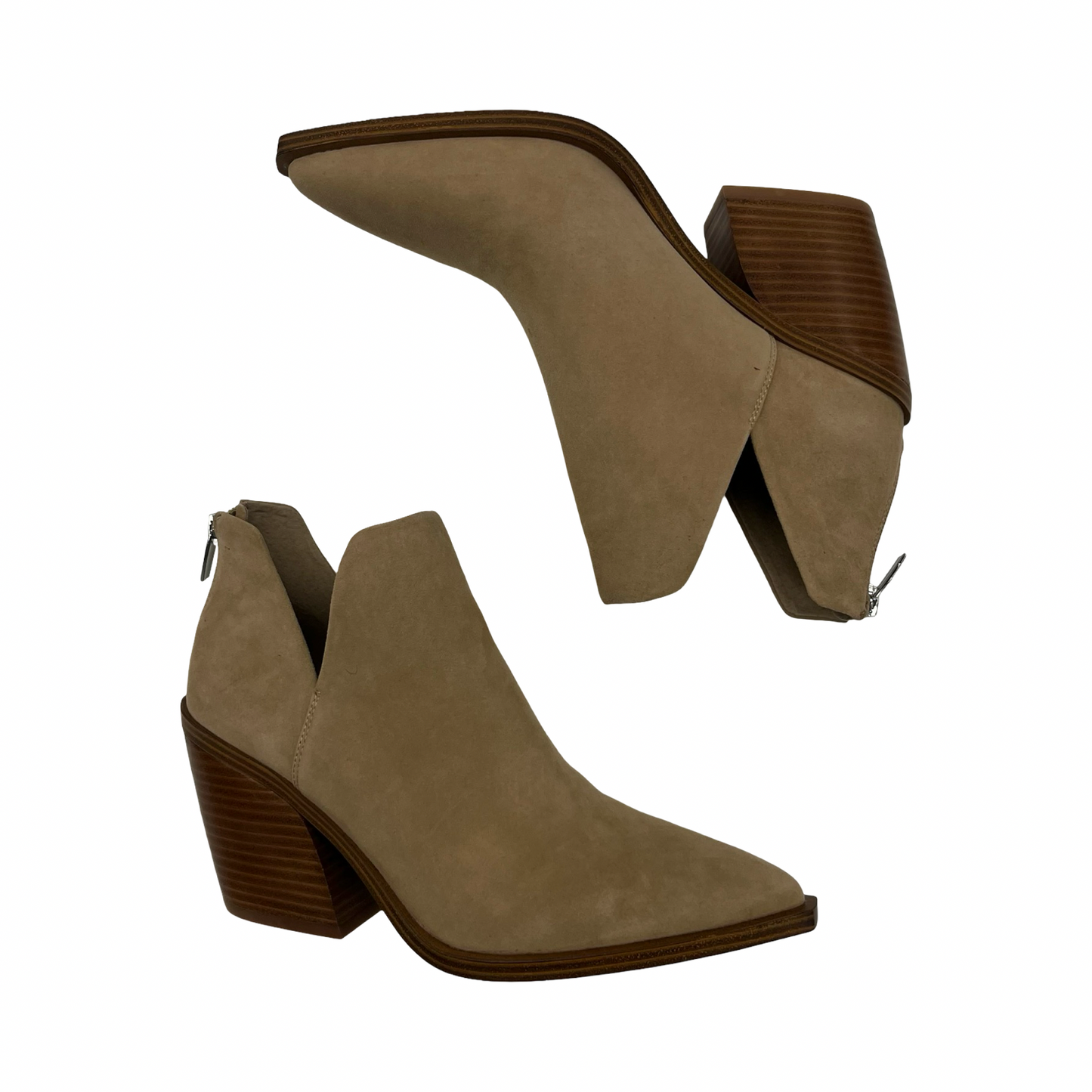 Boots Ankle Heels By Vince Camuto In Tan, Size:9