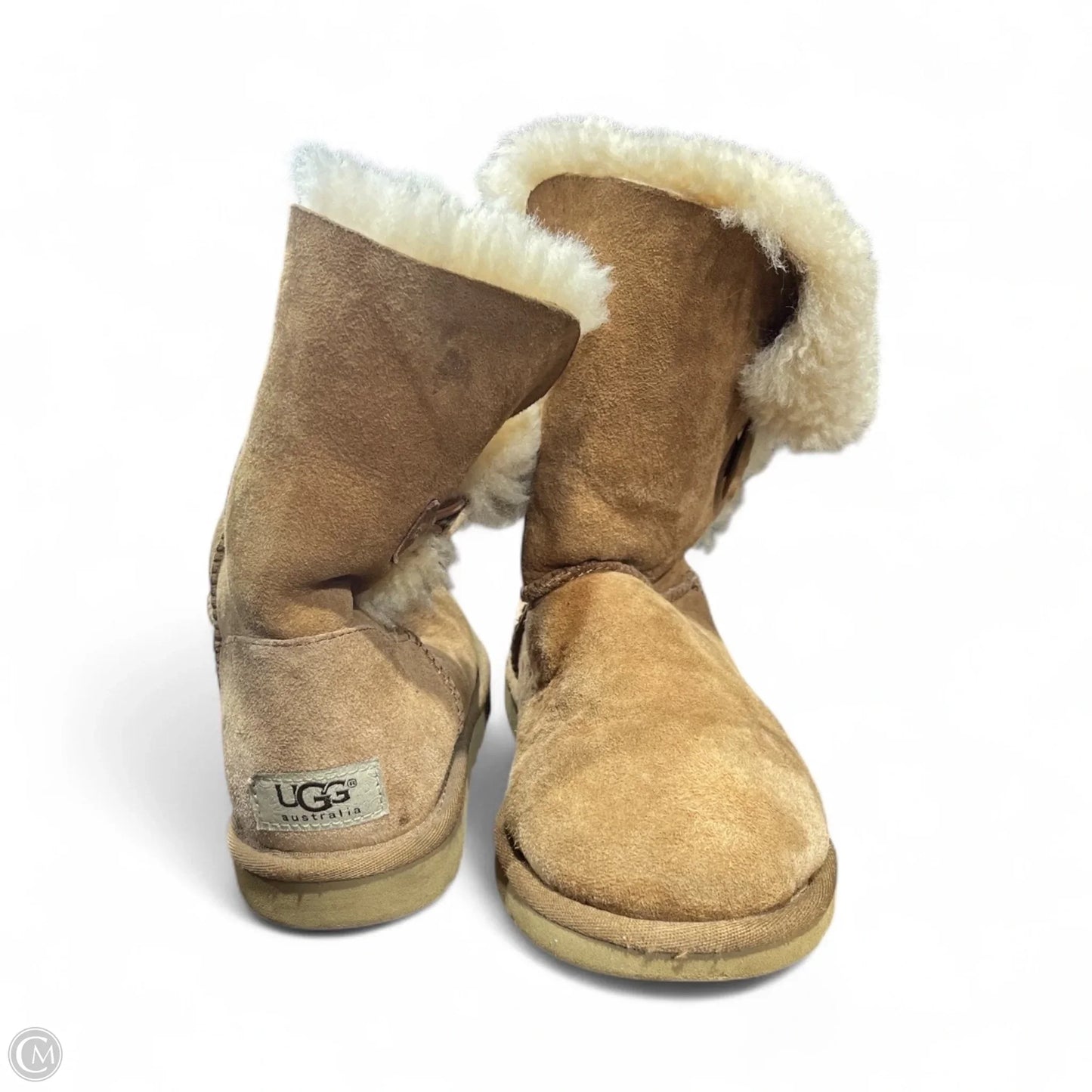 Boots Designer By Ugg In Brown, Size: 6