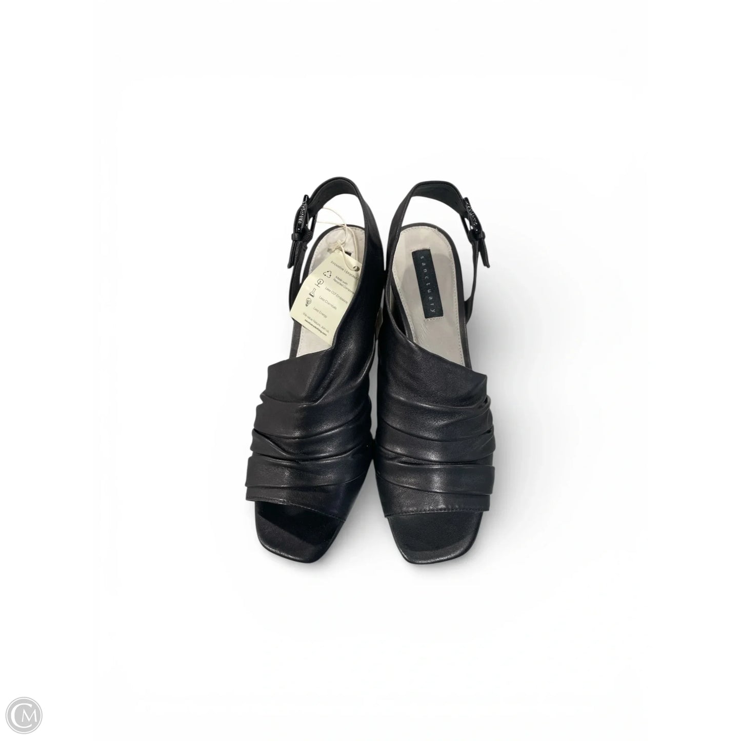 Sandals Heels Block By Sanctuary In Black & Brown, Size: 9.5