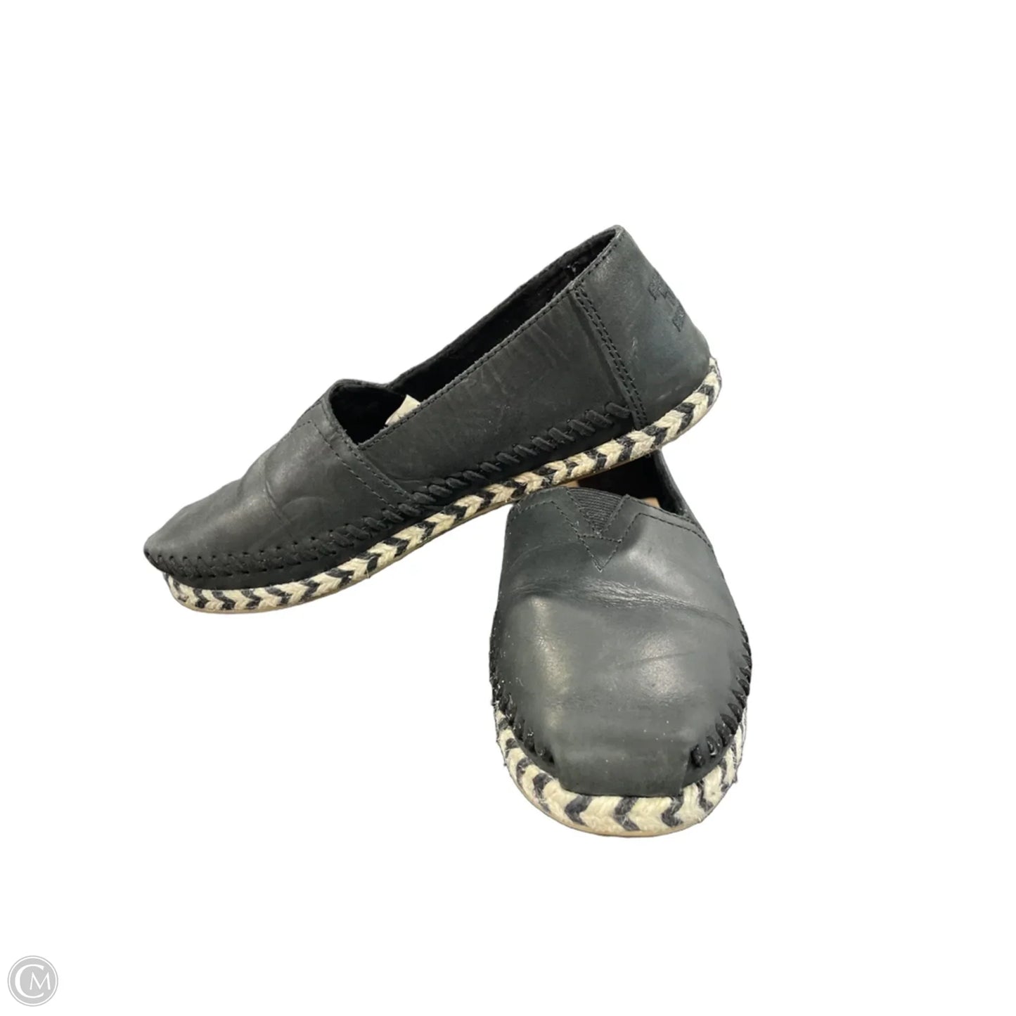Shoes Flats By Toms In Black & White, Size: 7.5