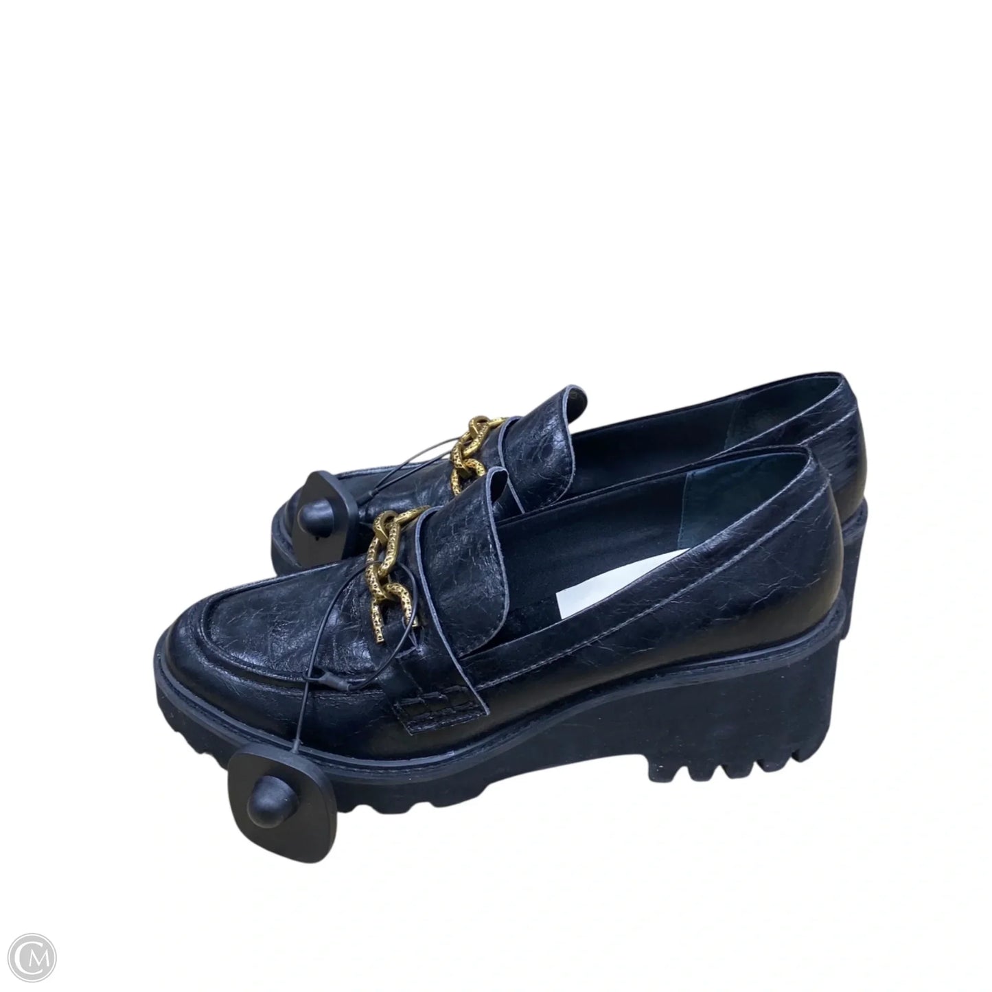 Shoes Heels Block By Dolce Vita In Black & Gold, Size: 9