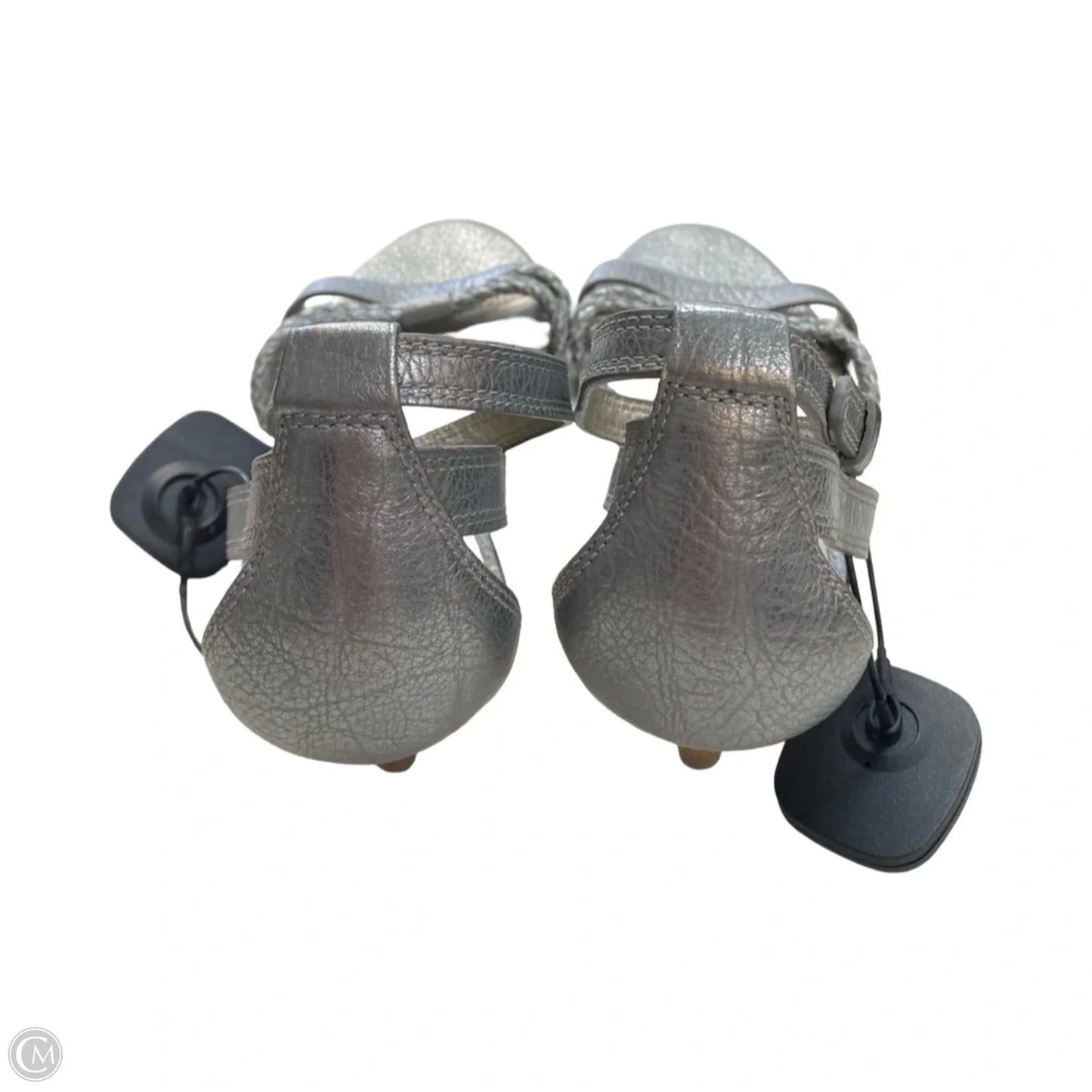 Sandals Designer By Coach In Silver, Size: 11