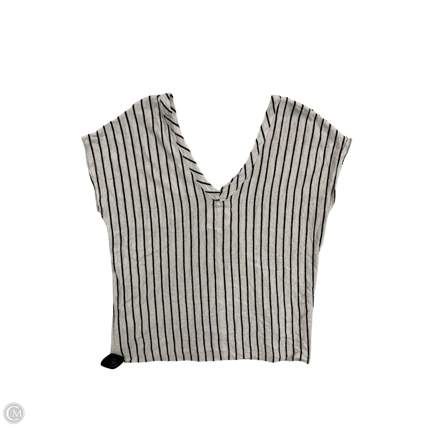 Top Short Sleeve By Chaser In Black & Cream, Size: Xs