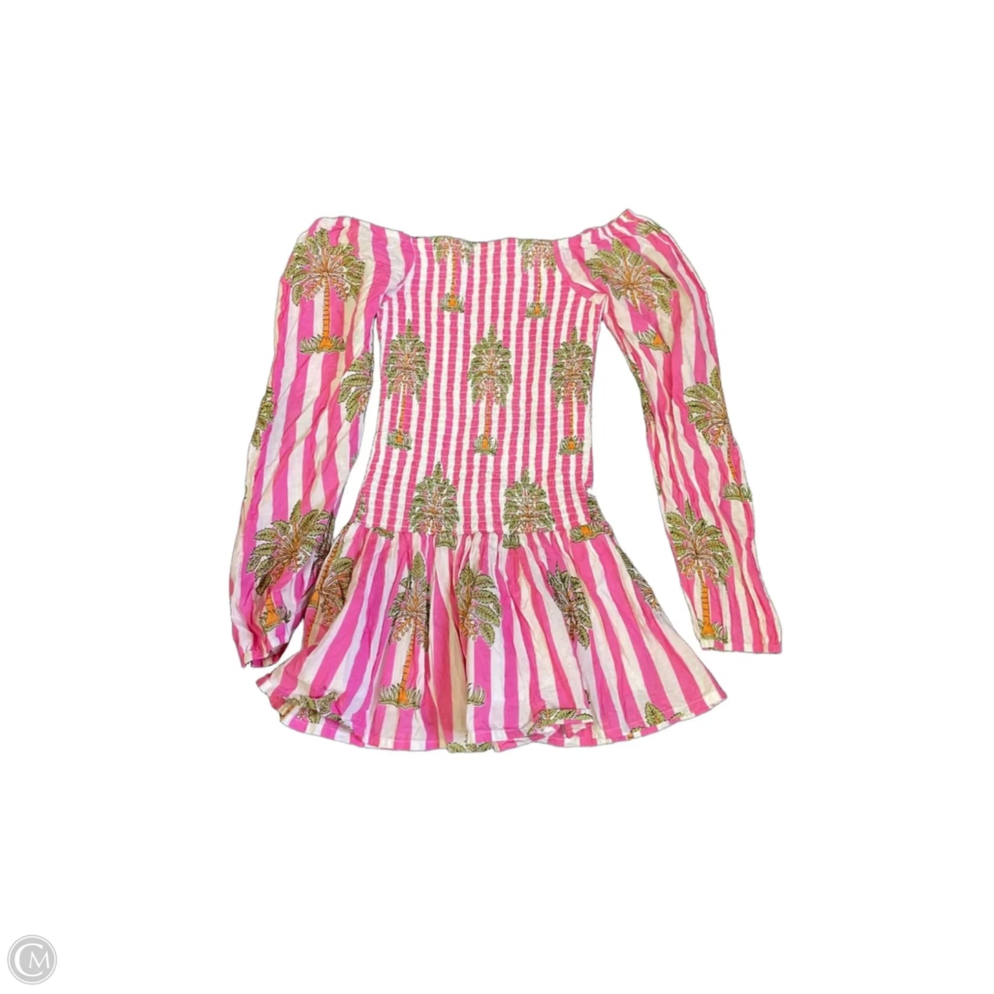 Dress Casual Short By Cmc In Pink & White, Size: S